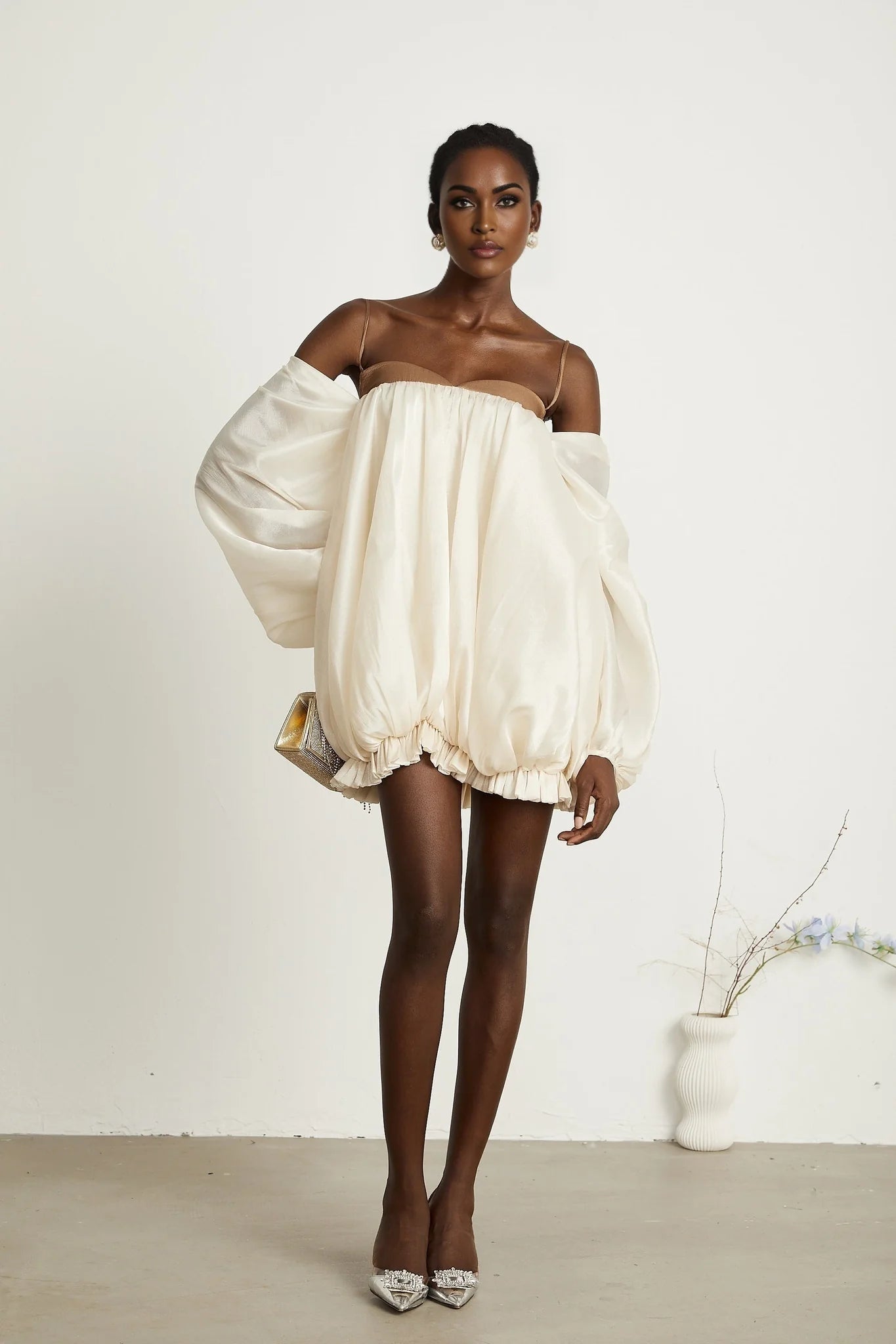 Adalgisa - Pleated Ruffled Mini Dress