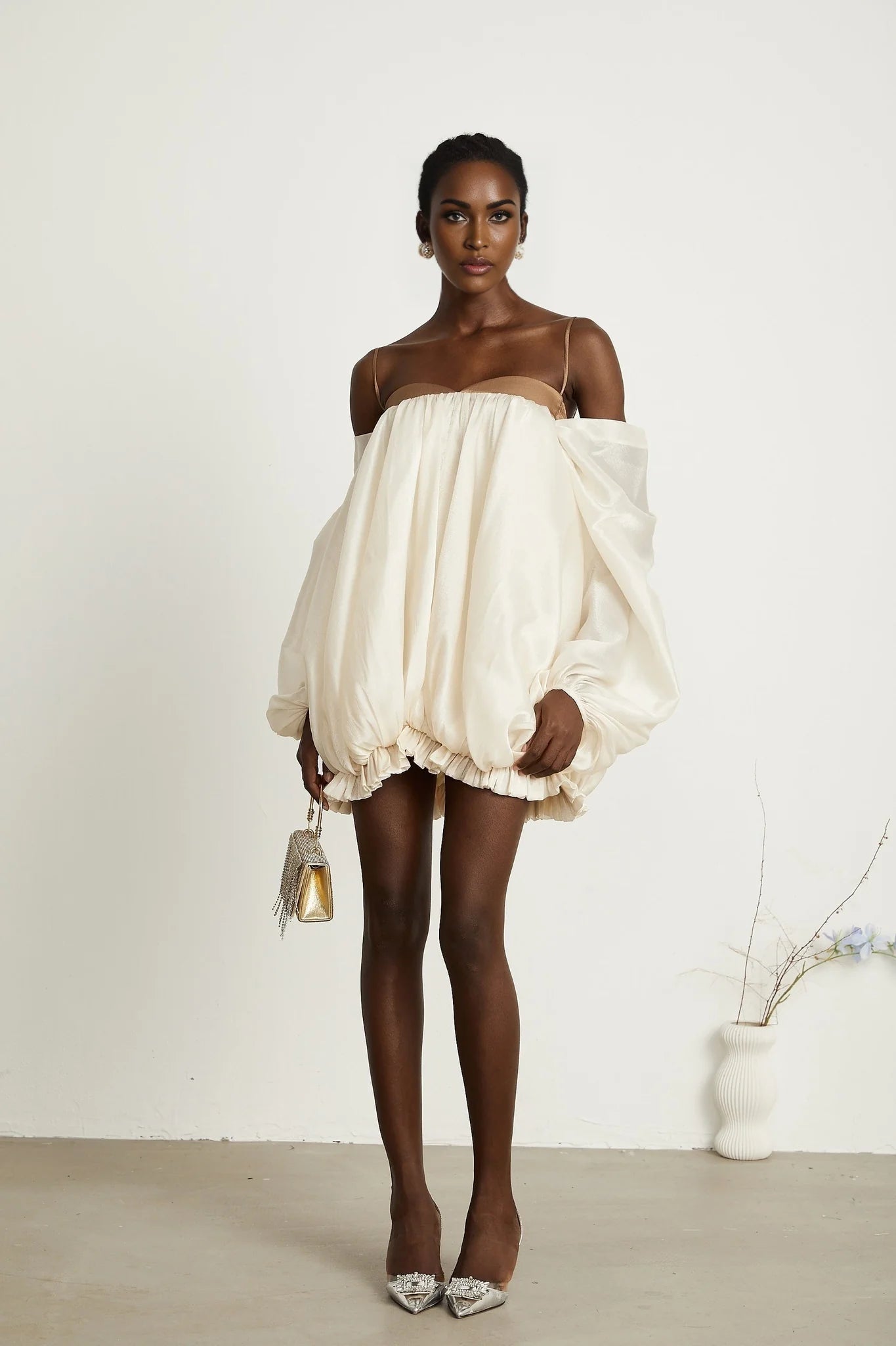 Adalgisa - Pleated Ruffled Mini Dress