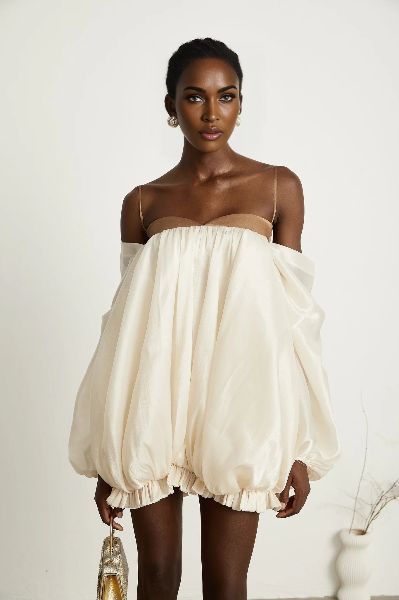 Adalgisa - Pleated Ruffled Mini Dress