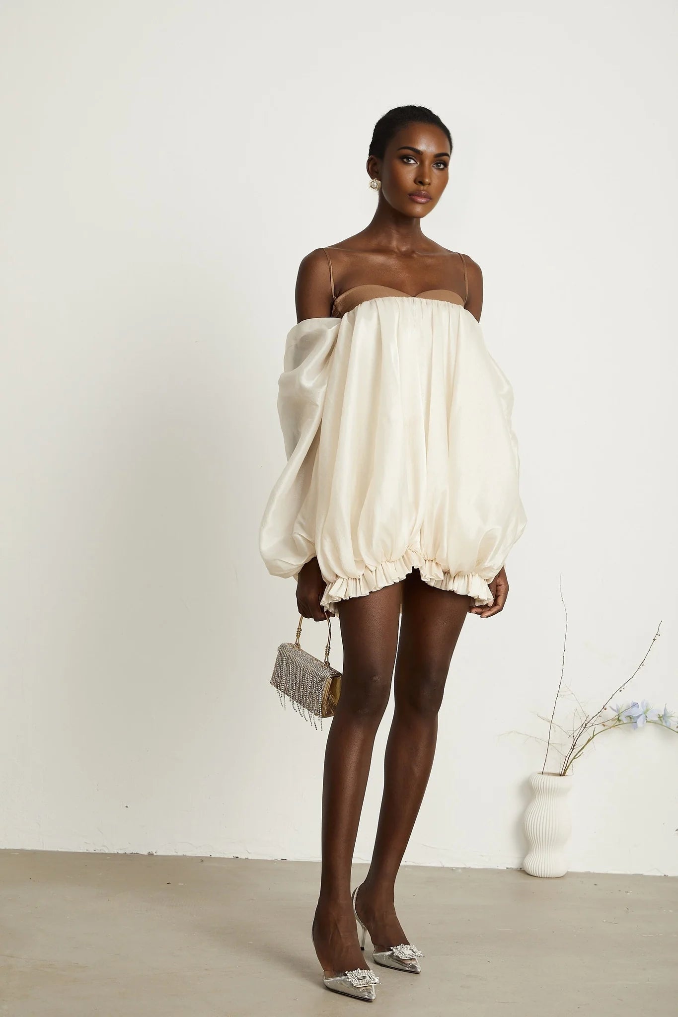 Adalgisa - Pleated Ruffled Mini Dress