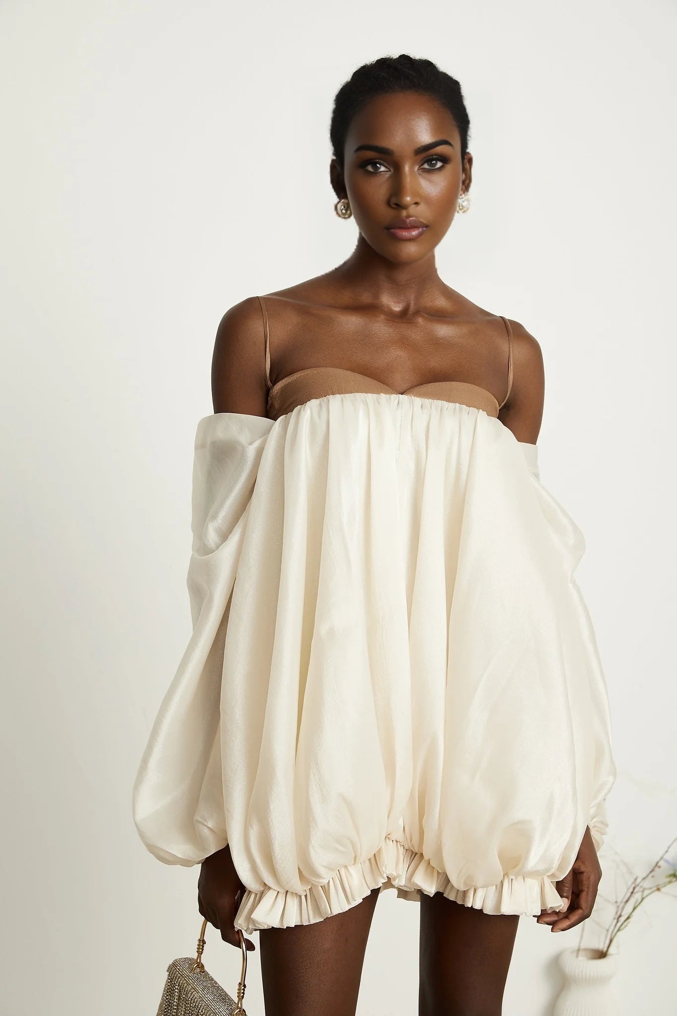 Adalgisa - Pleated Ruffled Mini Dress