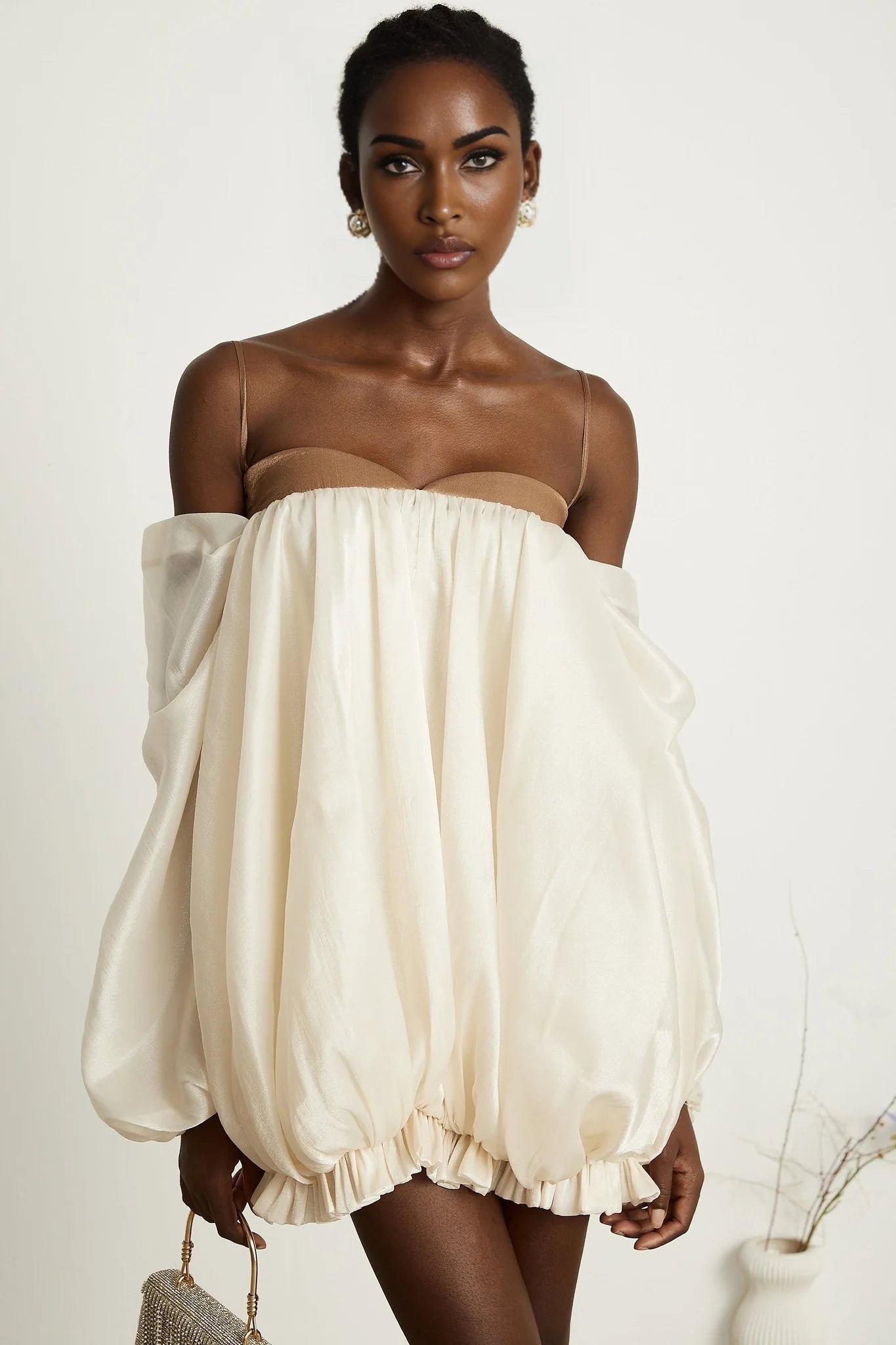 Adalgisa - Pleated Ruffled Mini Dress