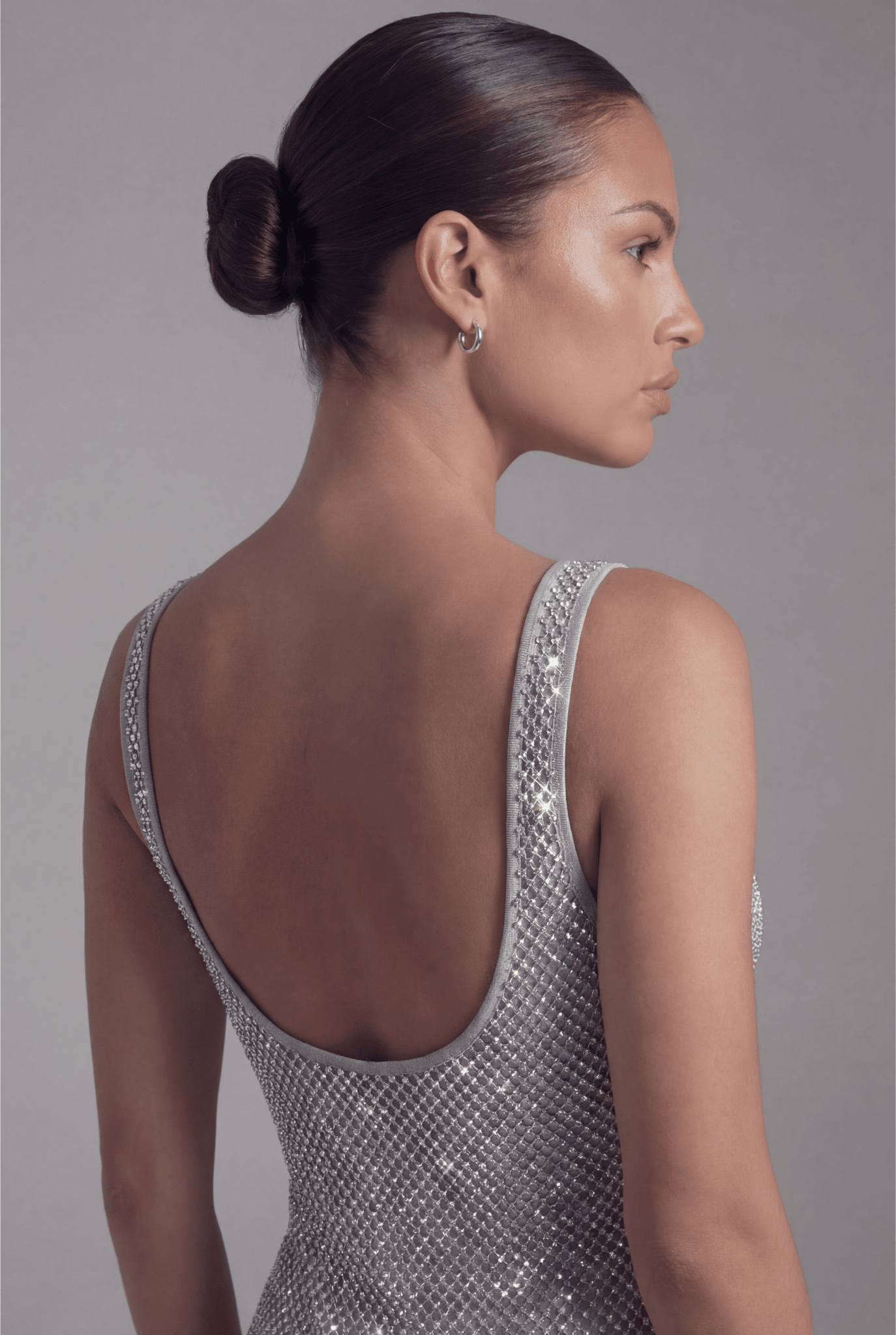 Lucia Mini Dress in Silver