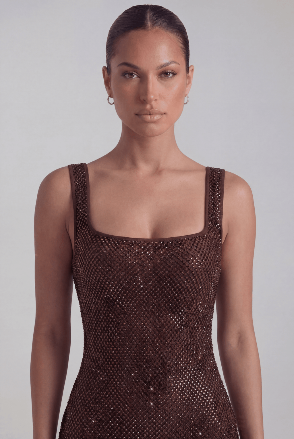 Lucia Mini Dress in Brown