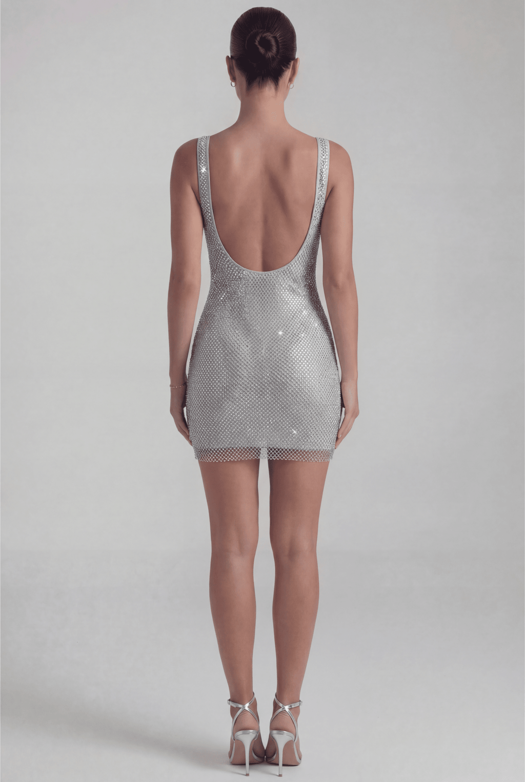 Lucia Mini Dress in Silver