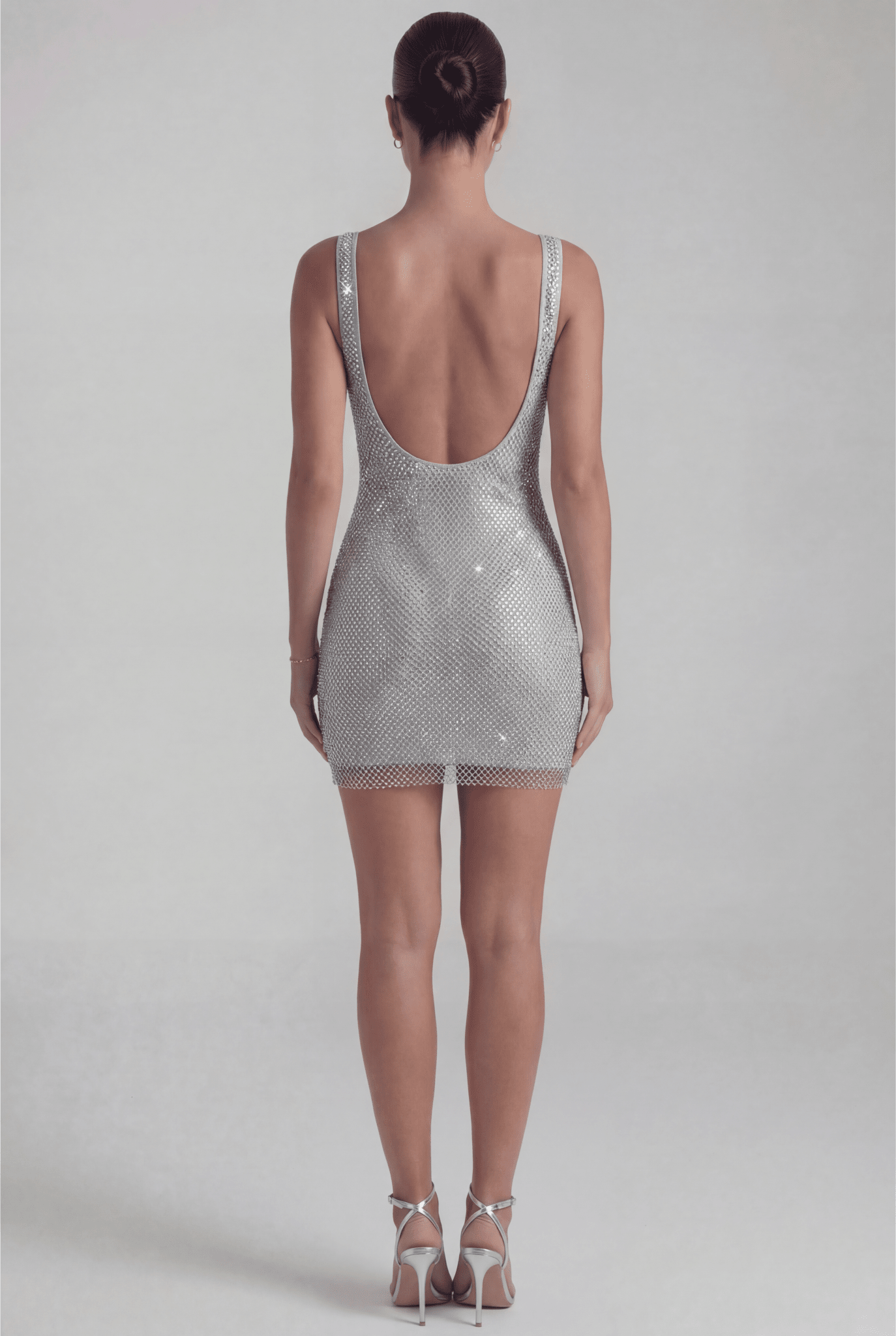 Lucia Mini Dress in Silver