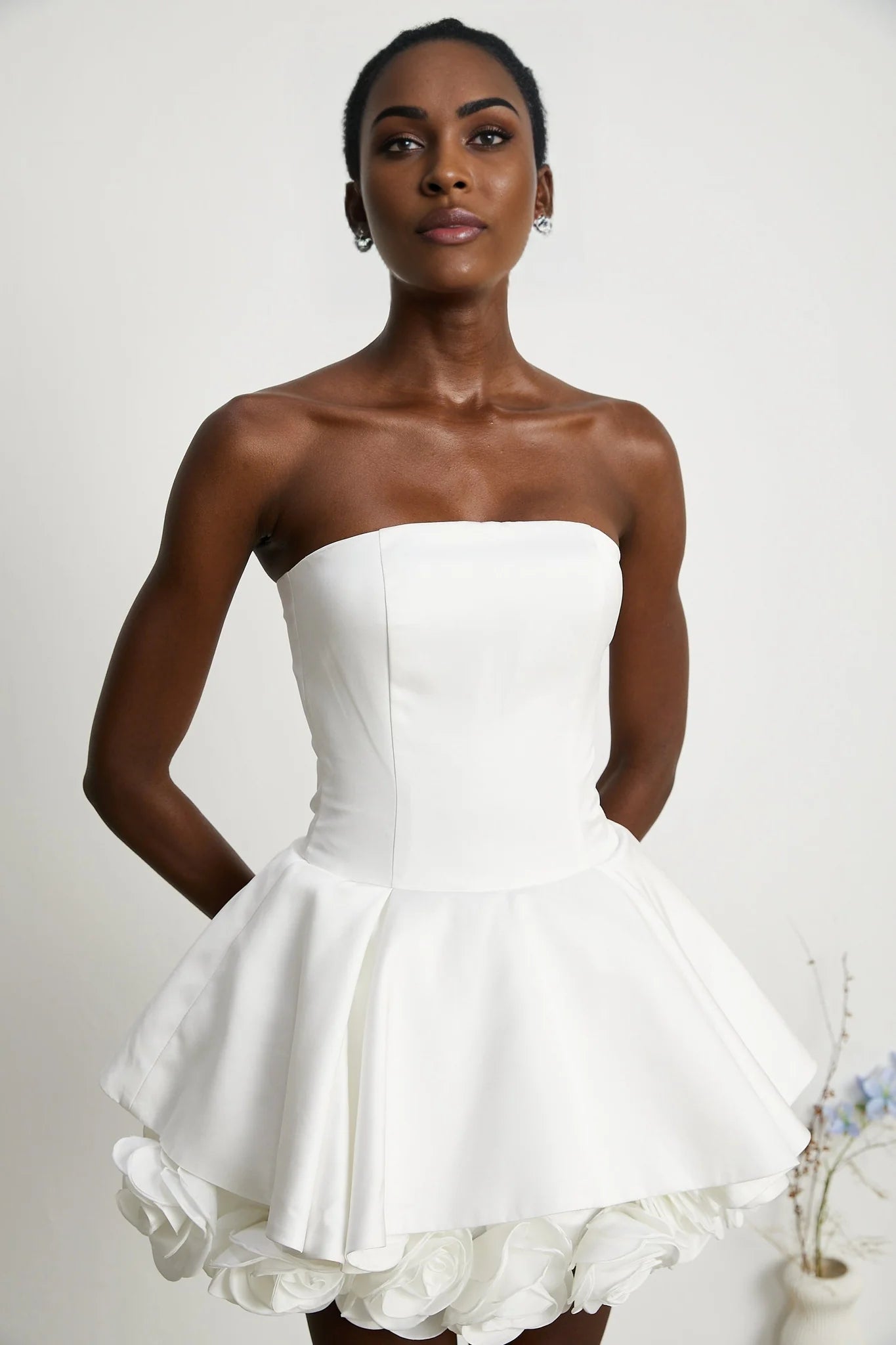 Bettina - White Layered Mini Dress