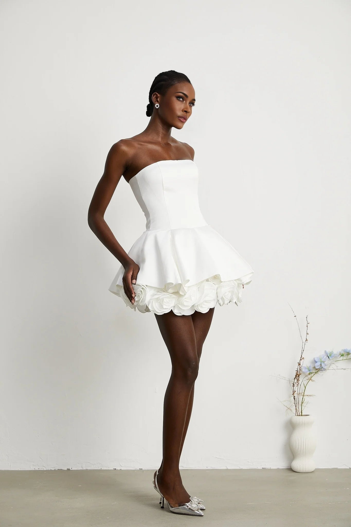 Bettina - White Layered Mini Dress