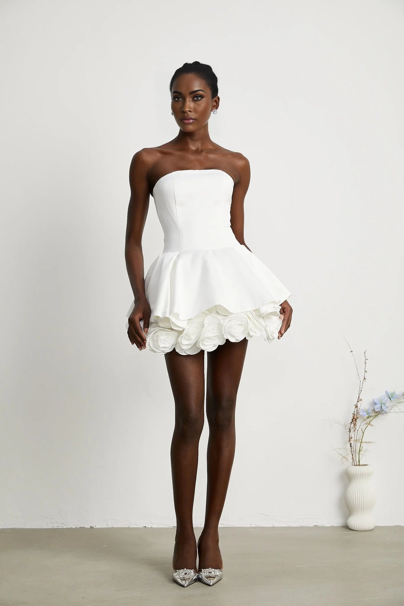 Bettina - White Layered Mini Dress