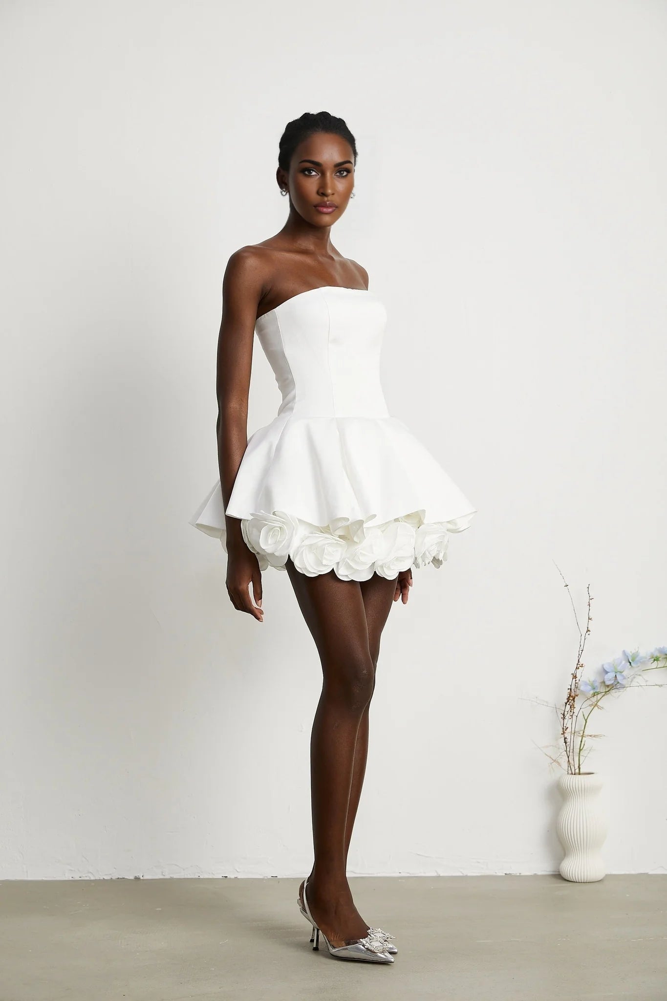 Bettina - White Layered Mini Dress