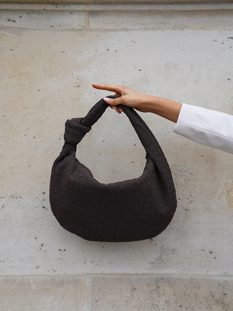 Woven Suede Bag