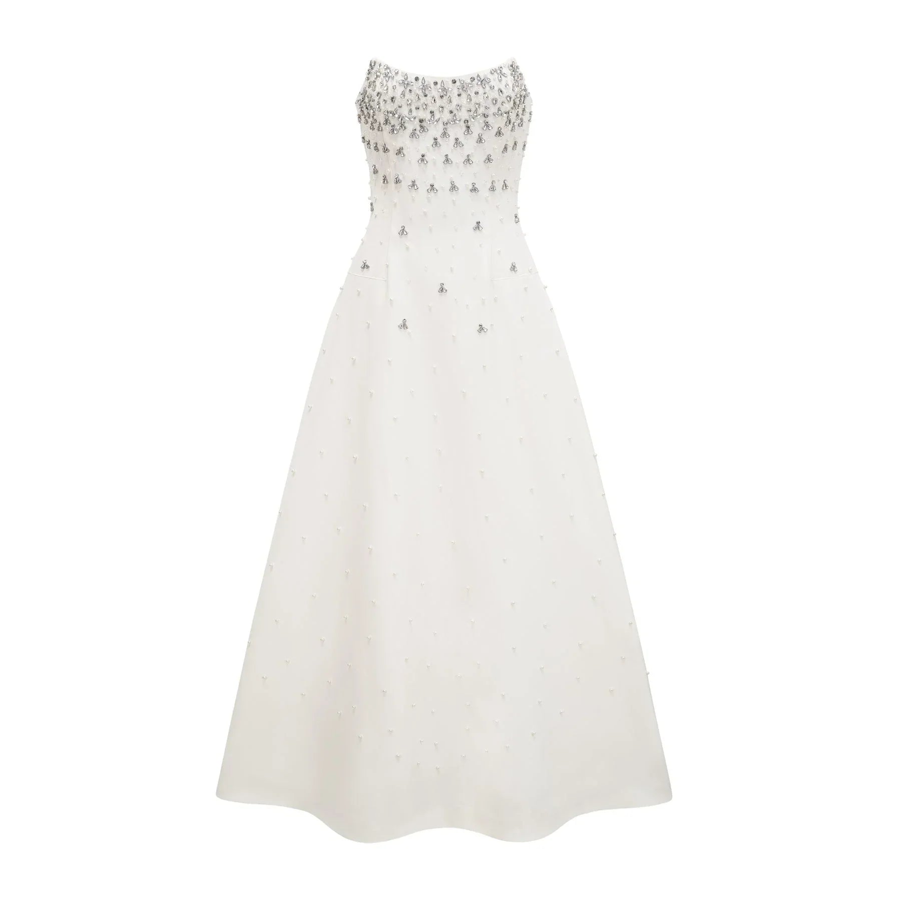 Abigail - White Pearl Maxi Dress