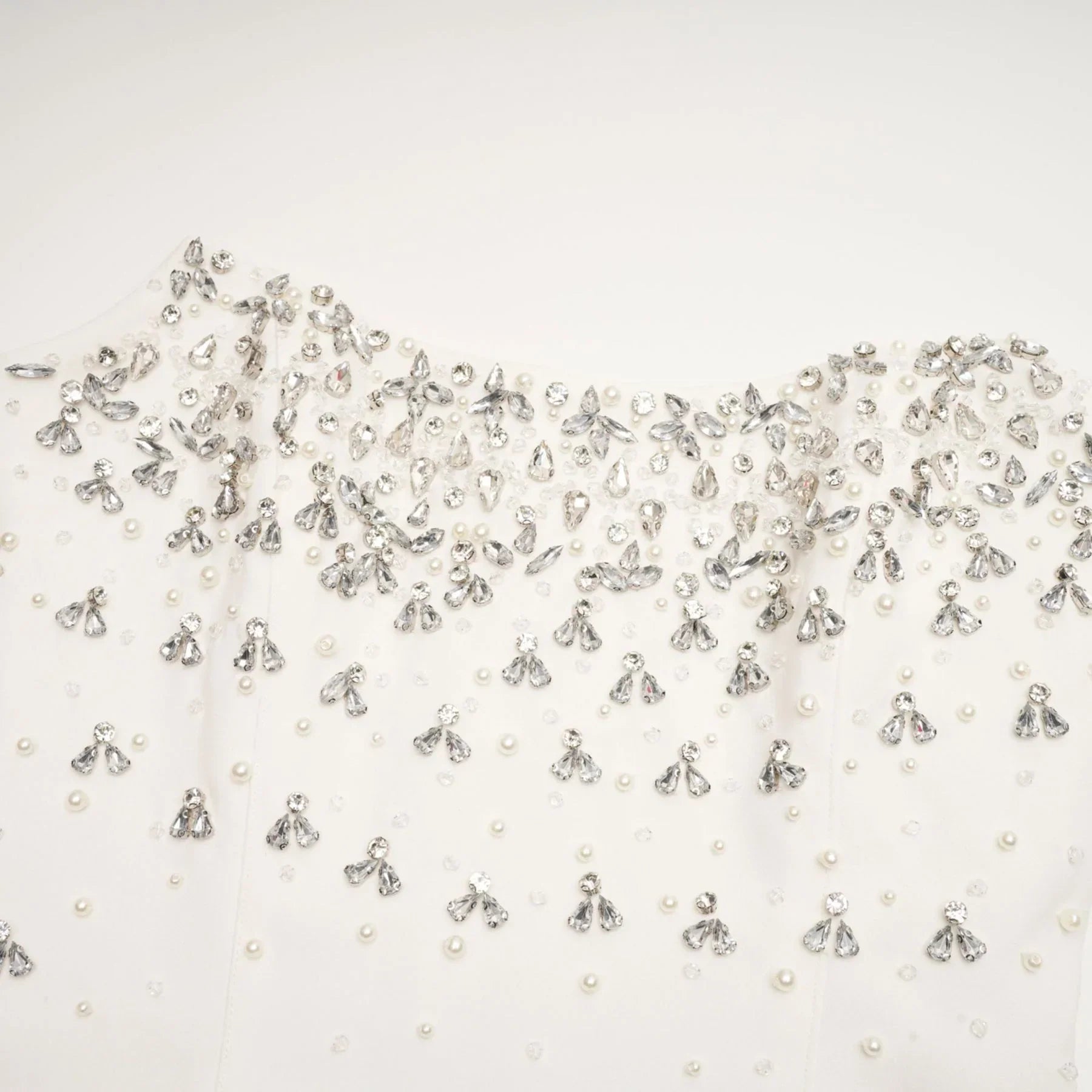 Abigail - White Pearl Maxi Dress