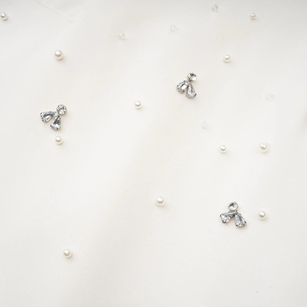 Abigail - White Pearl Maxi Dress