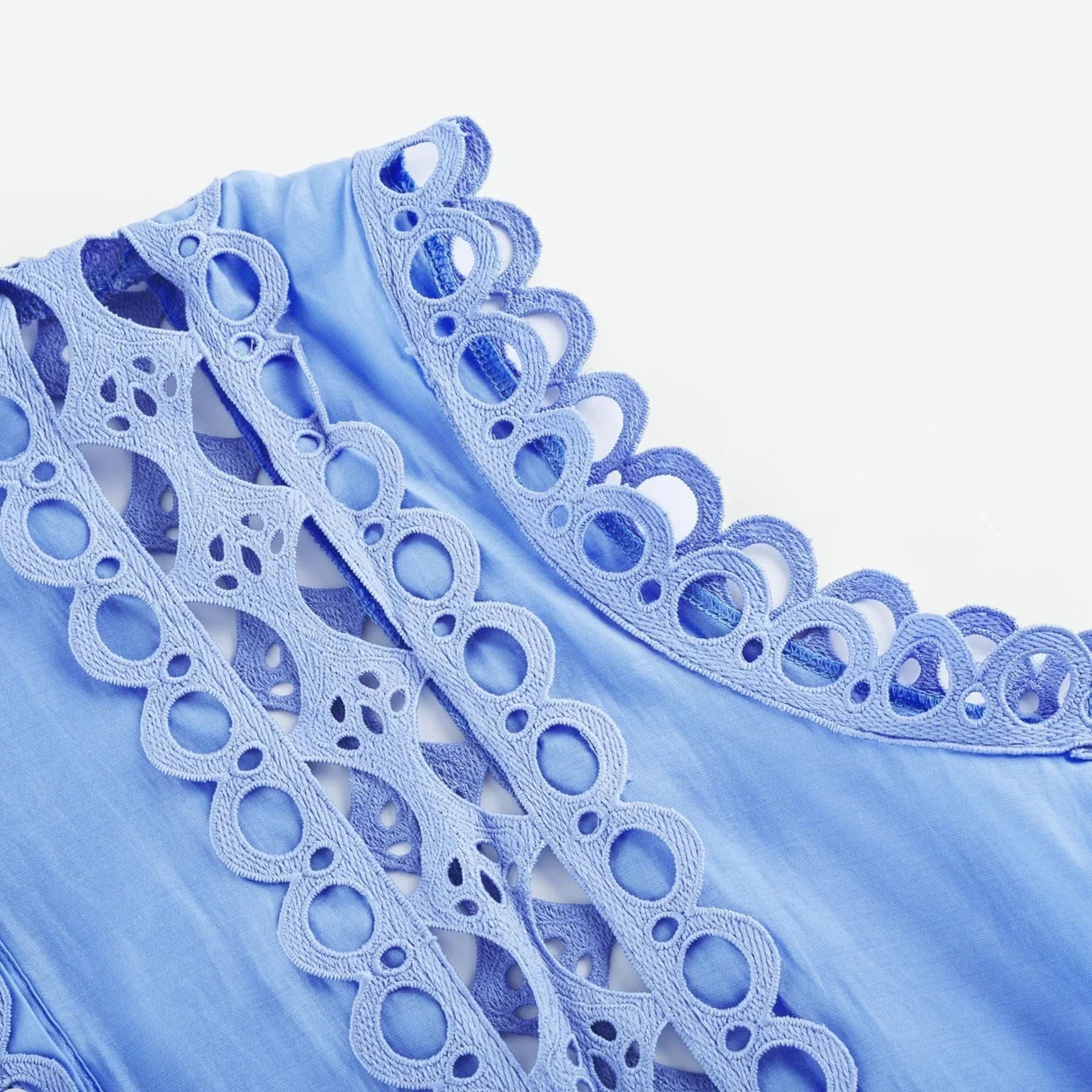 Audrey - Blue Cut Out Belted Mini Dress