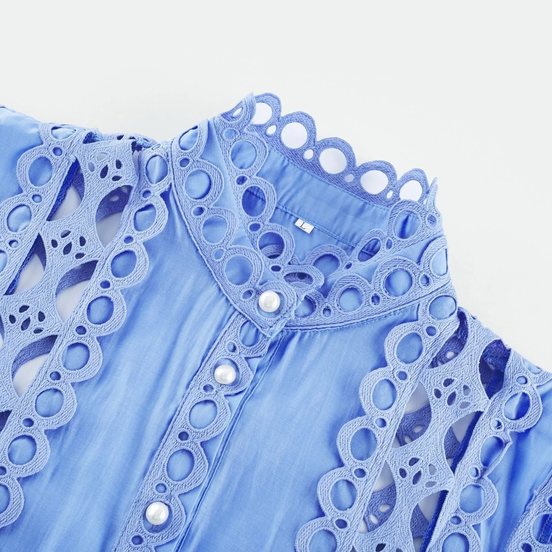 Audrey - Blue Cut Out Belted Mini Dress