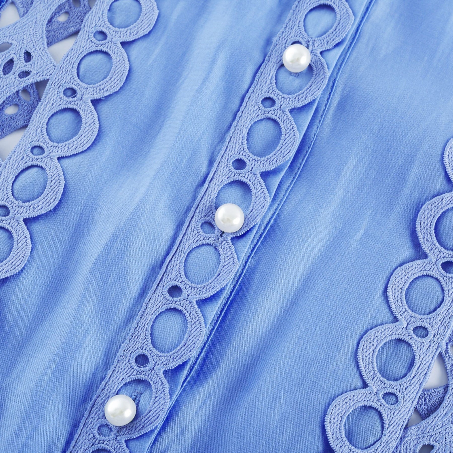 Audrey - Blue Cut Out Belted Mini Dress