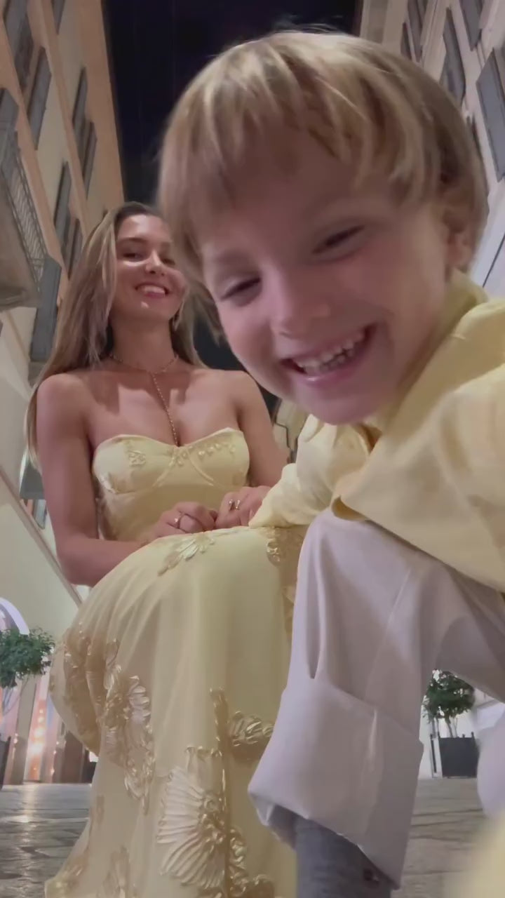 Théoline Floral Jacquard Corset Maxi Dress