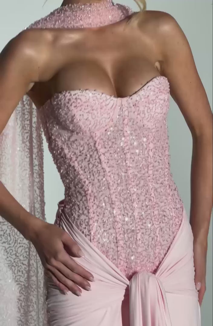 Carina Sequin Embellished Maxi Dress