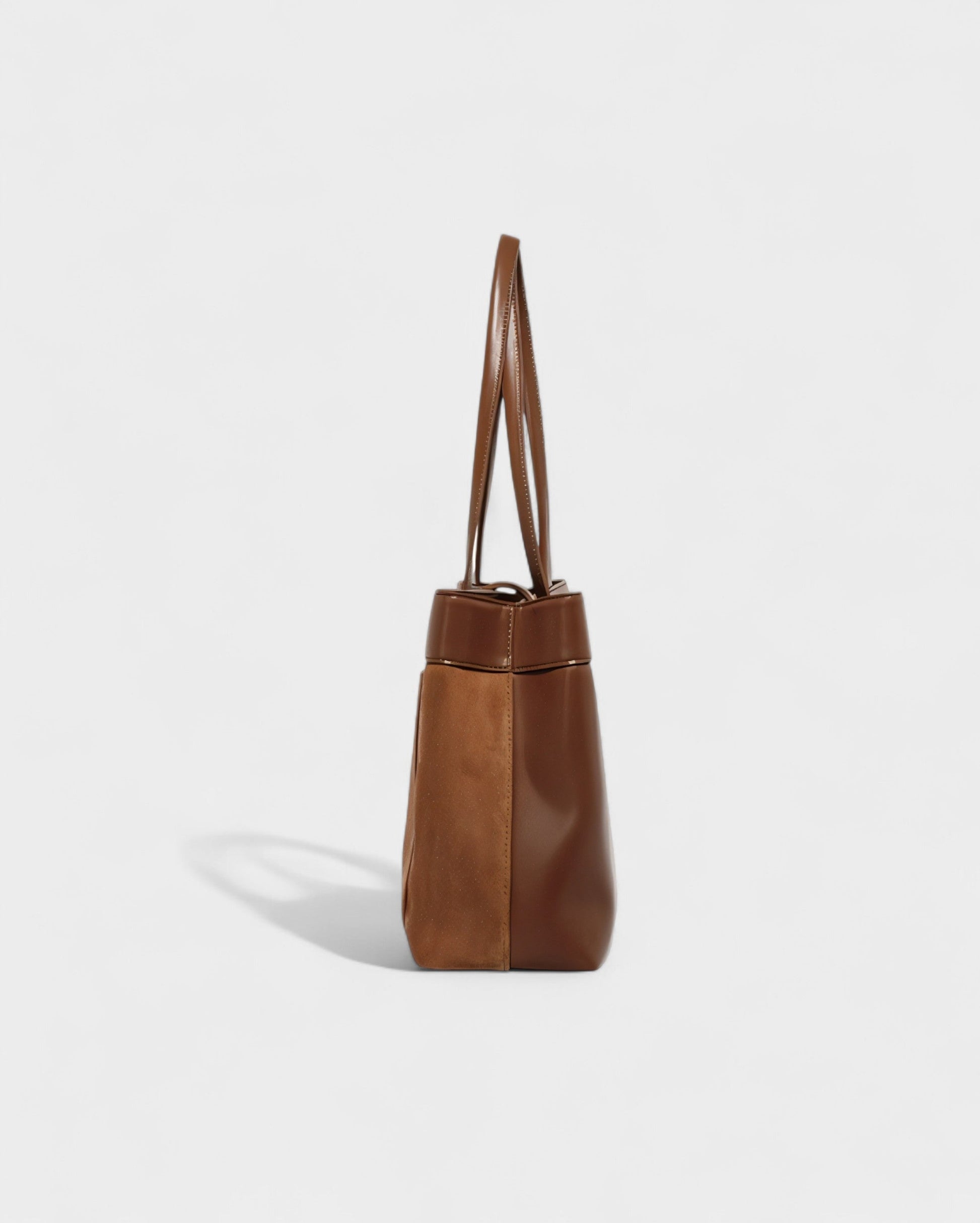 AMBRIA Suede Dual Handle Tote Bag
