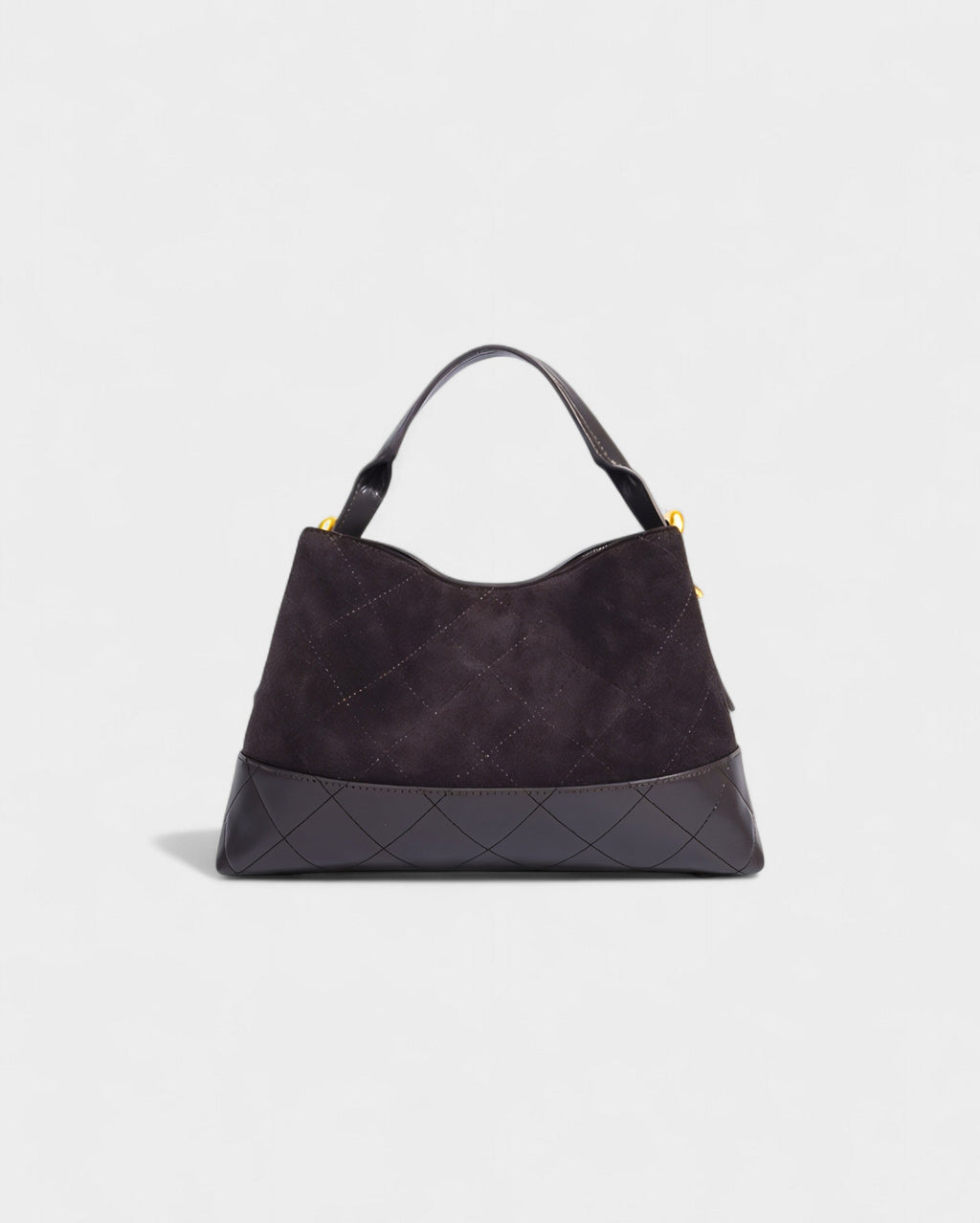 ELVIERA Quilted Faux Suede Handle Bag