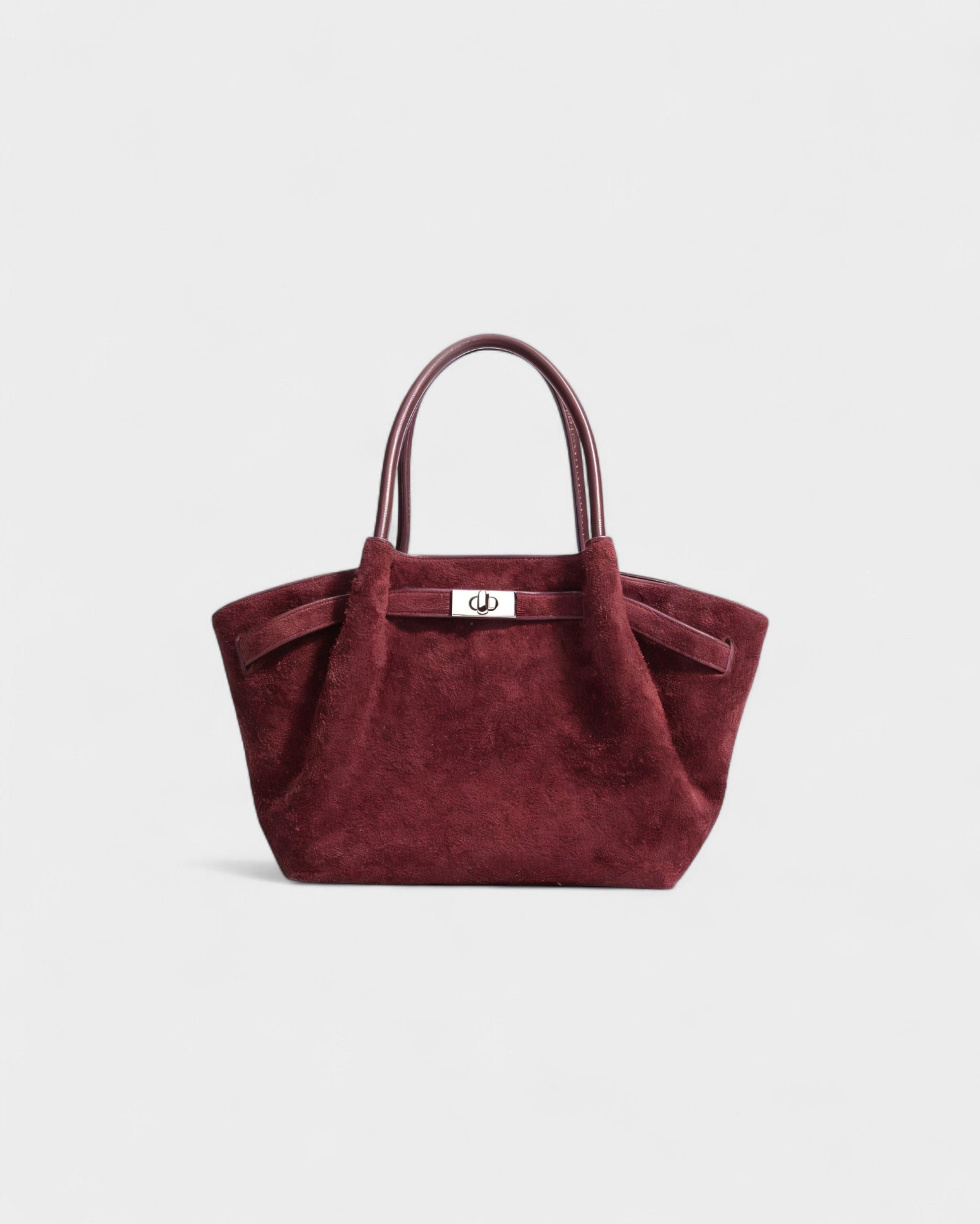EVANNA Faux Suede Leather Shoulder Tote Bag