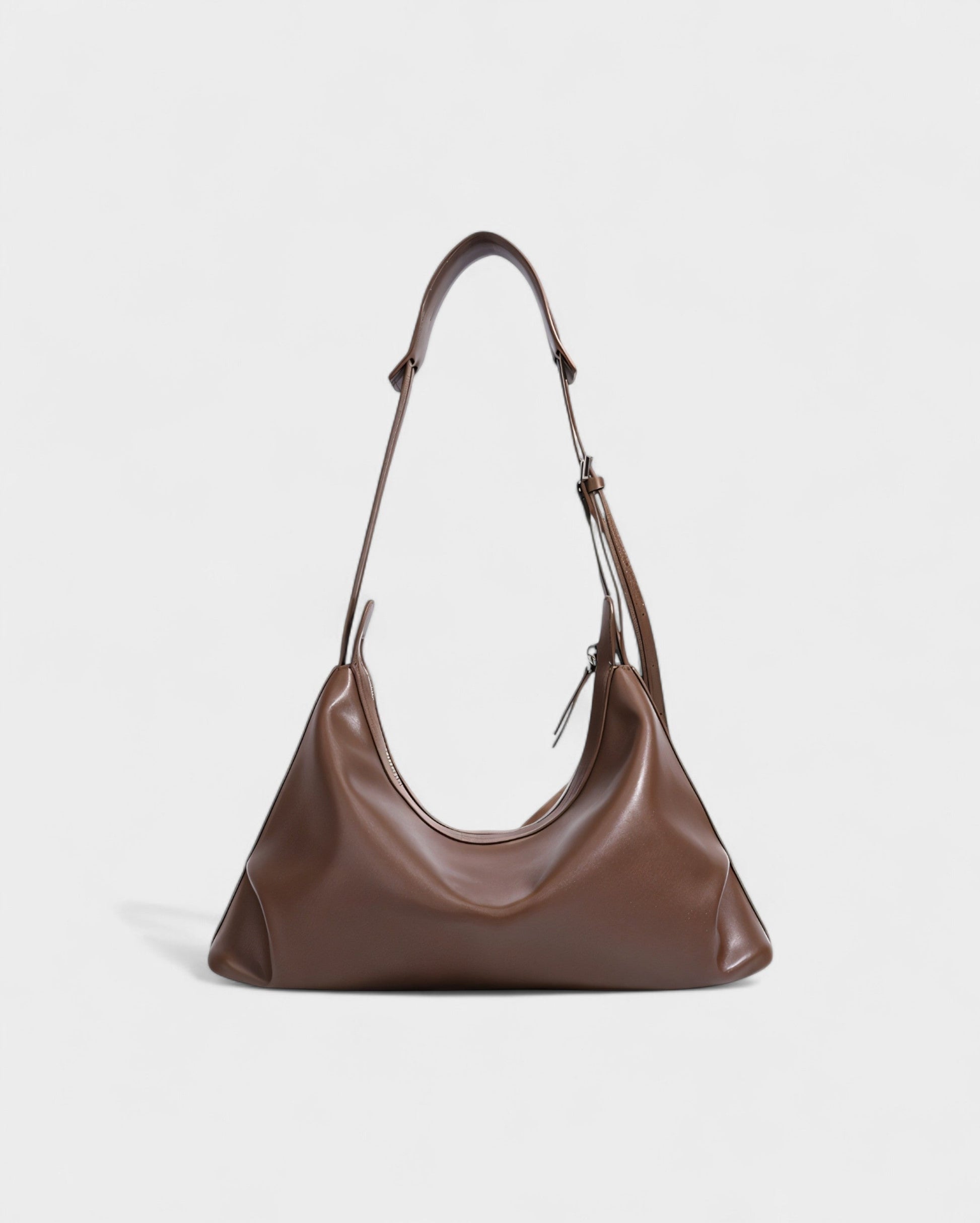 YENNA Faux Suede Dumpling Shoulder Bag