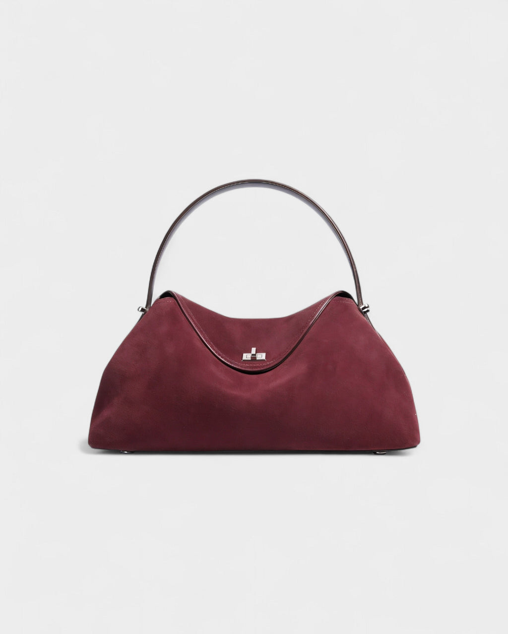 OLGA Structured Faux Suede Handle Bag