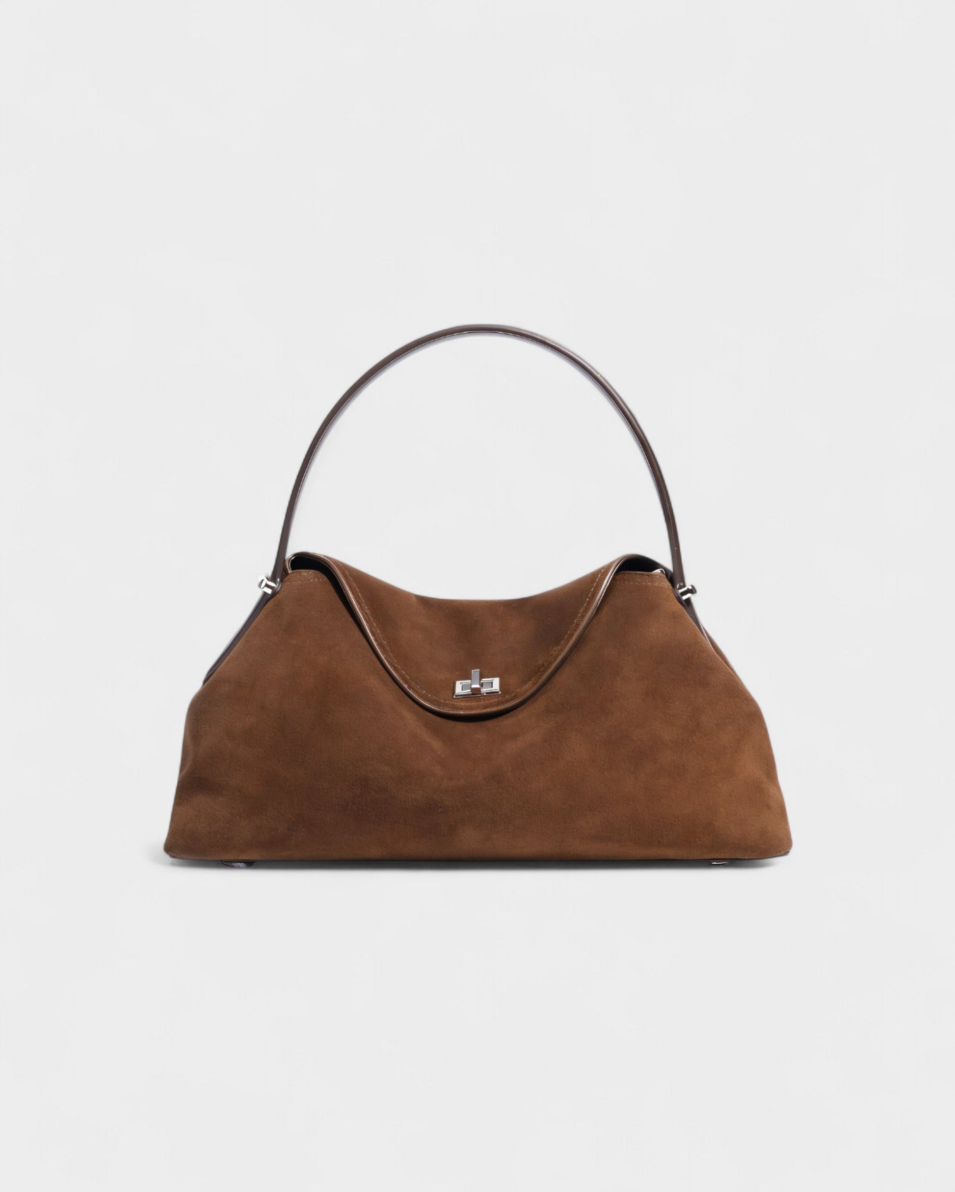 OLGA Structured Faux Suede Handle Bag