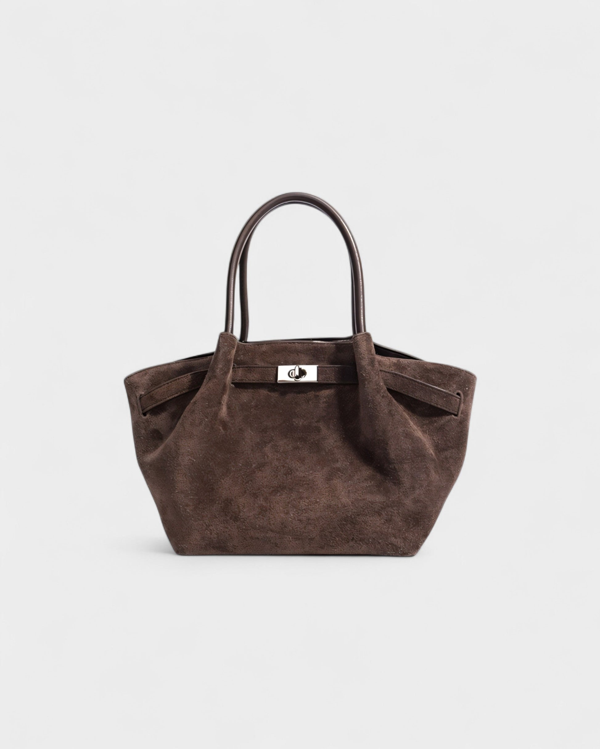 EVANNA Faux Suede Leather Shoulder Tote Bag