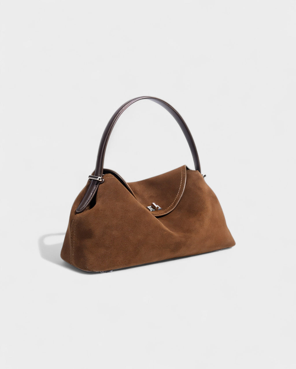 OLGA Structured Faux Suede Handle Bag
