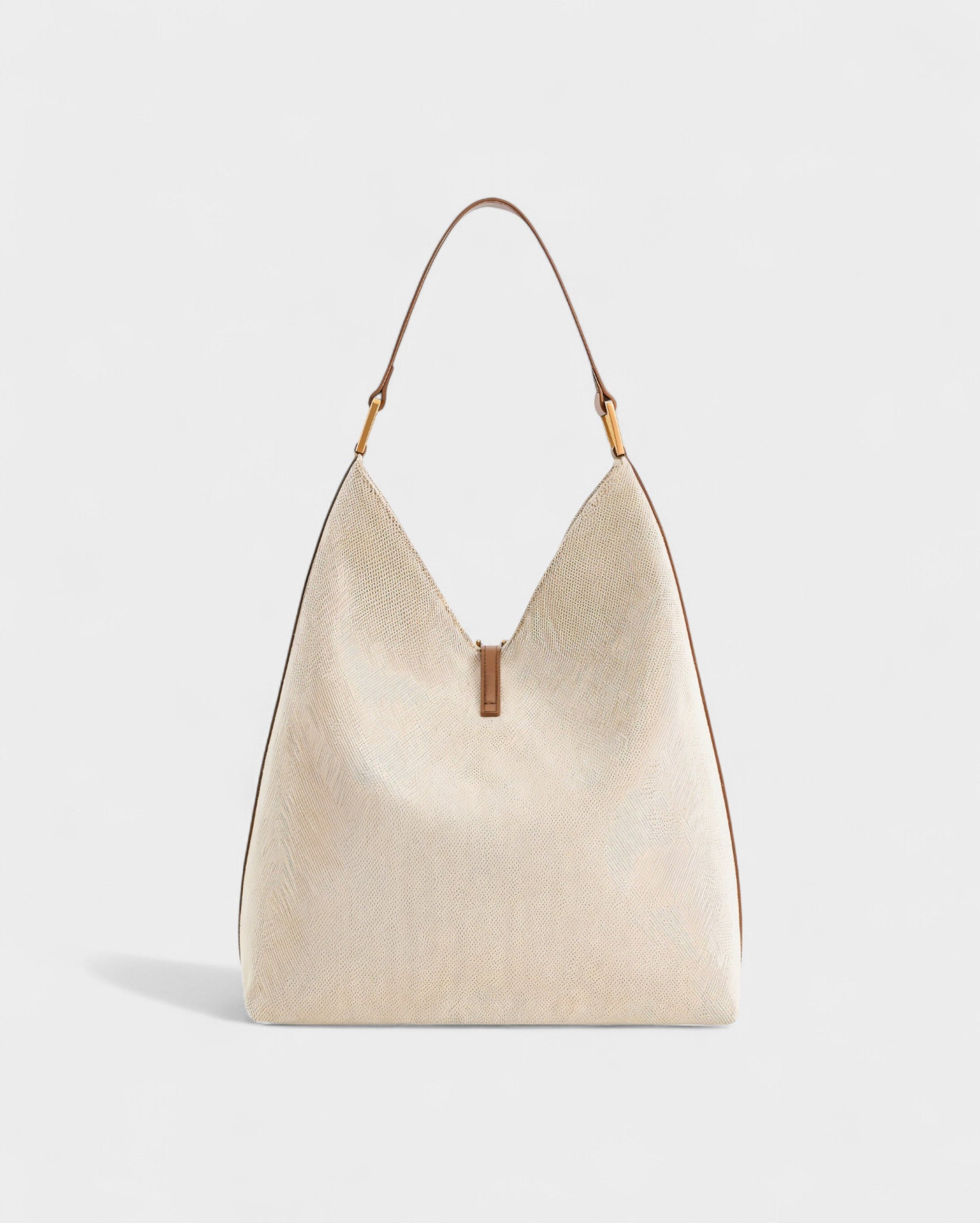 KALIYA Faux Suede Hobo Shoulder Bag