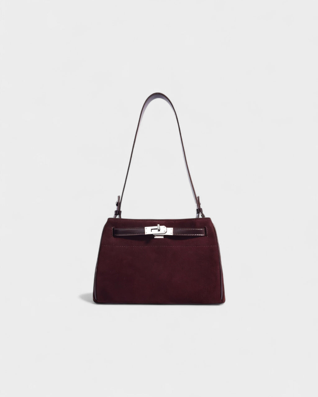 NINYA Faux Suede & Leather Handbag