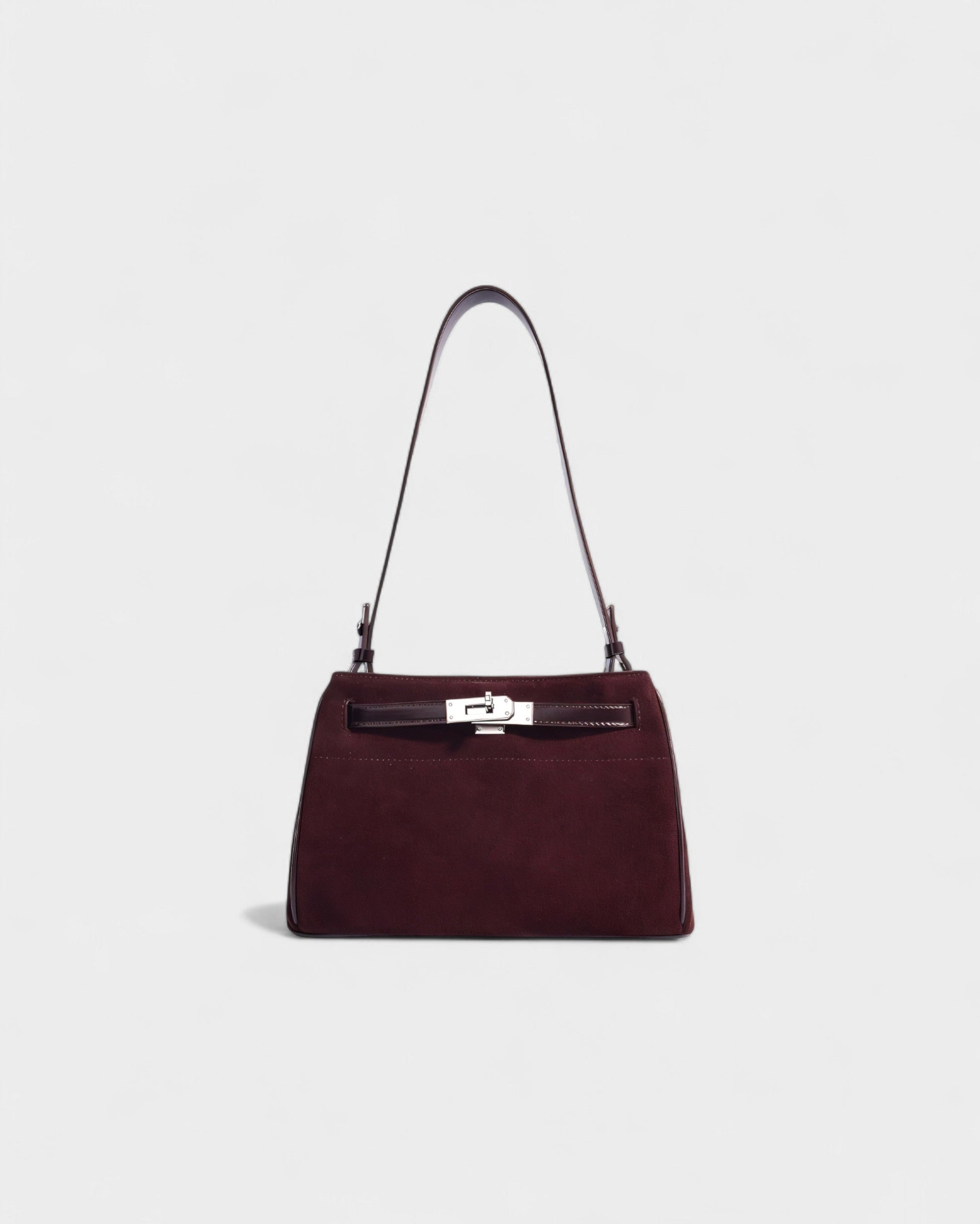 NINYA Faux Suede & Leather Handbag