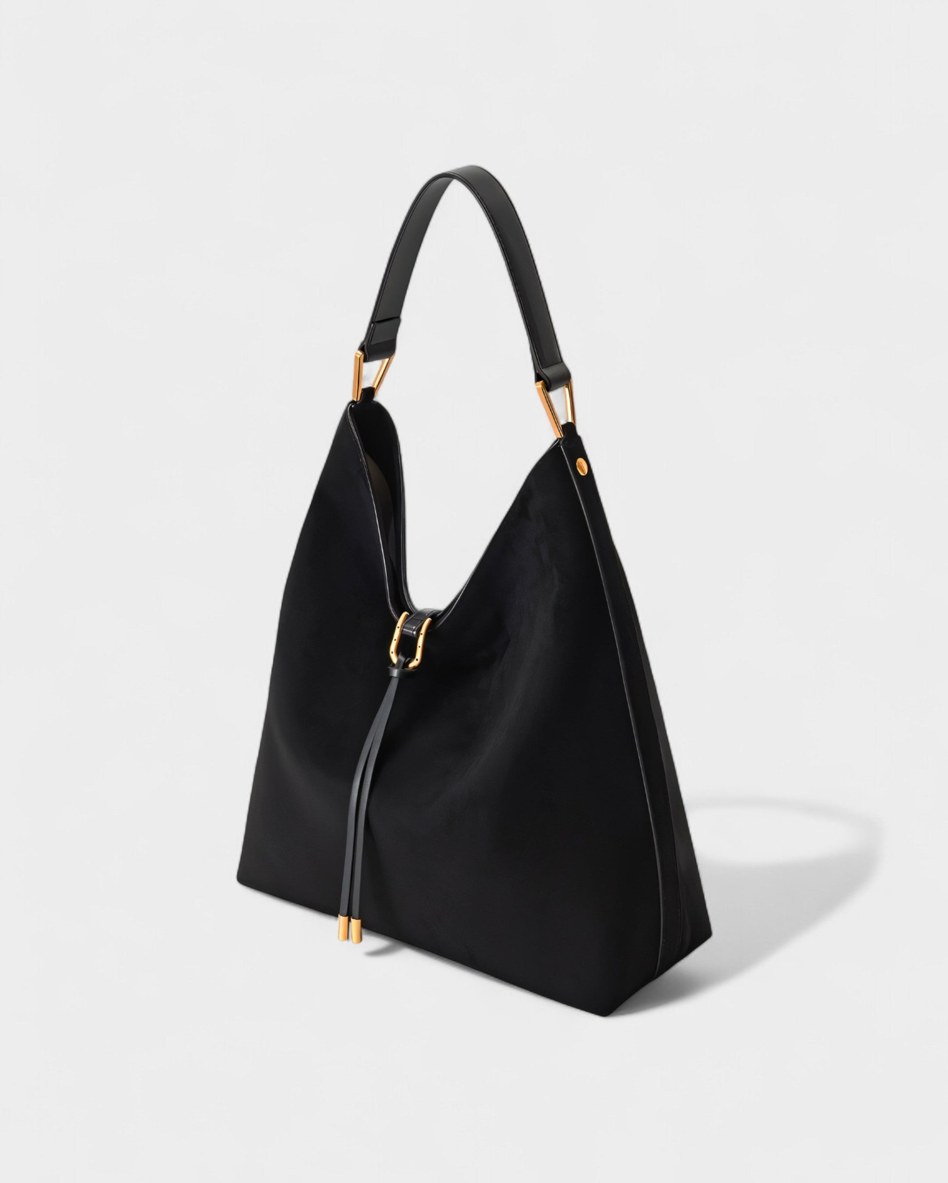 KALIYA Faux Suede Hobo Shoulder Bag