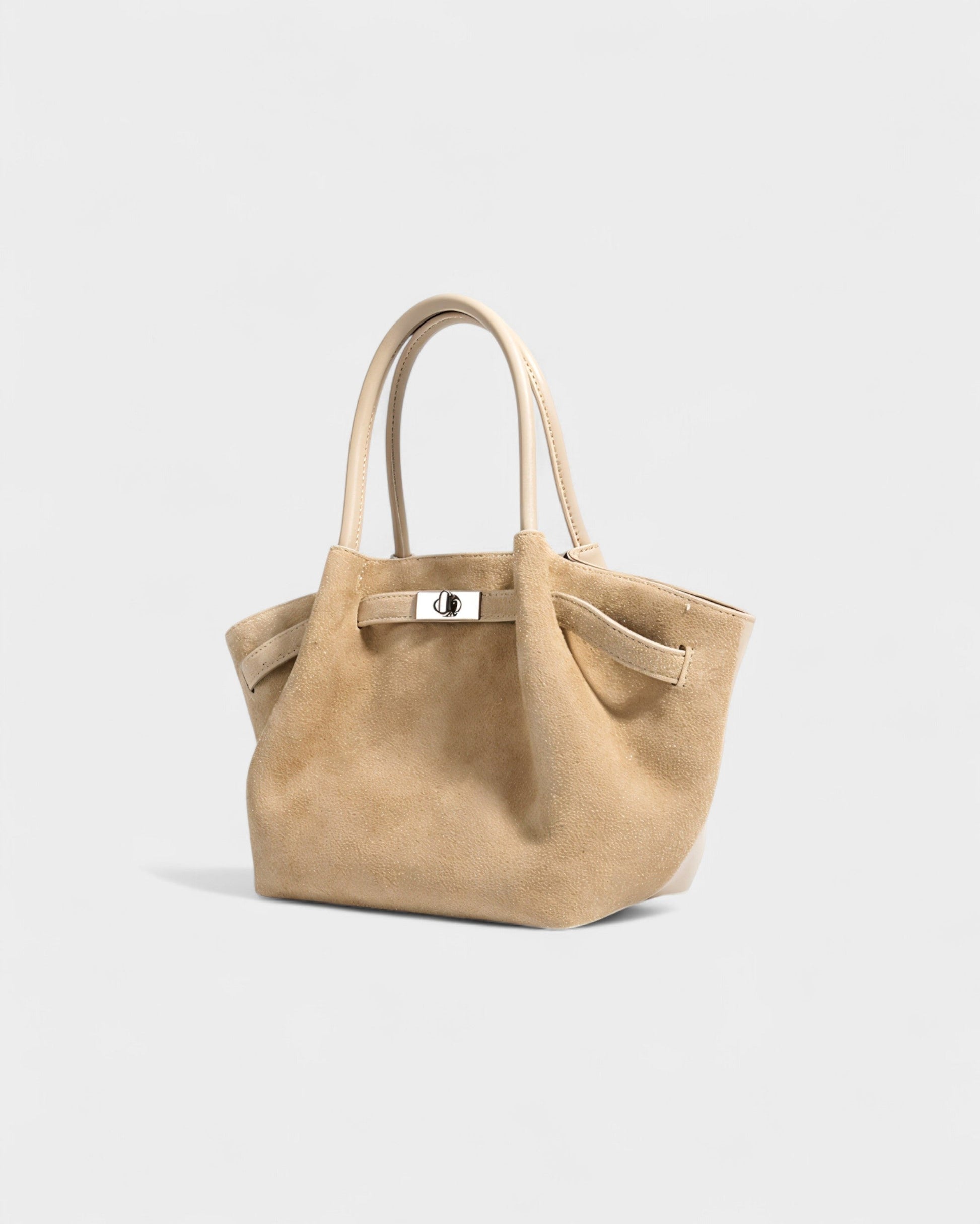 EVANNA Faux Suede Leather Shoulder Tote Bag