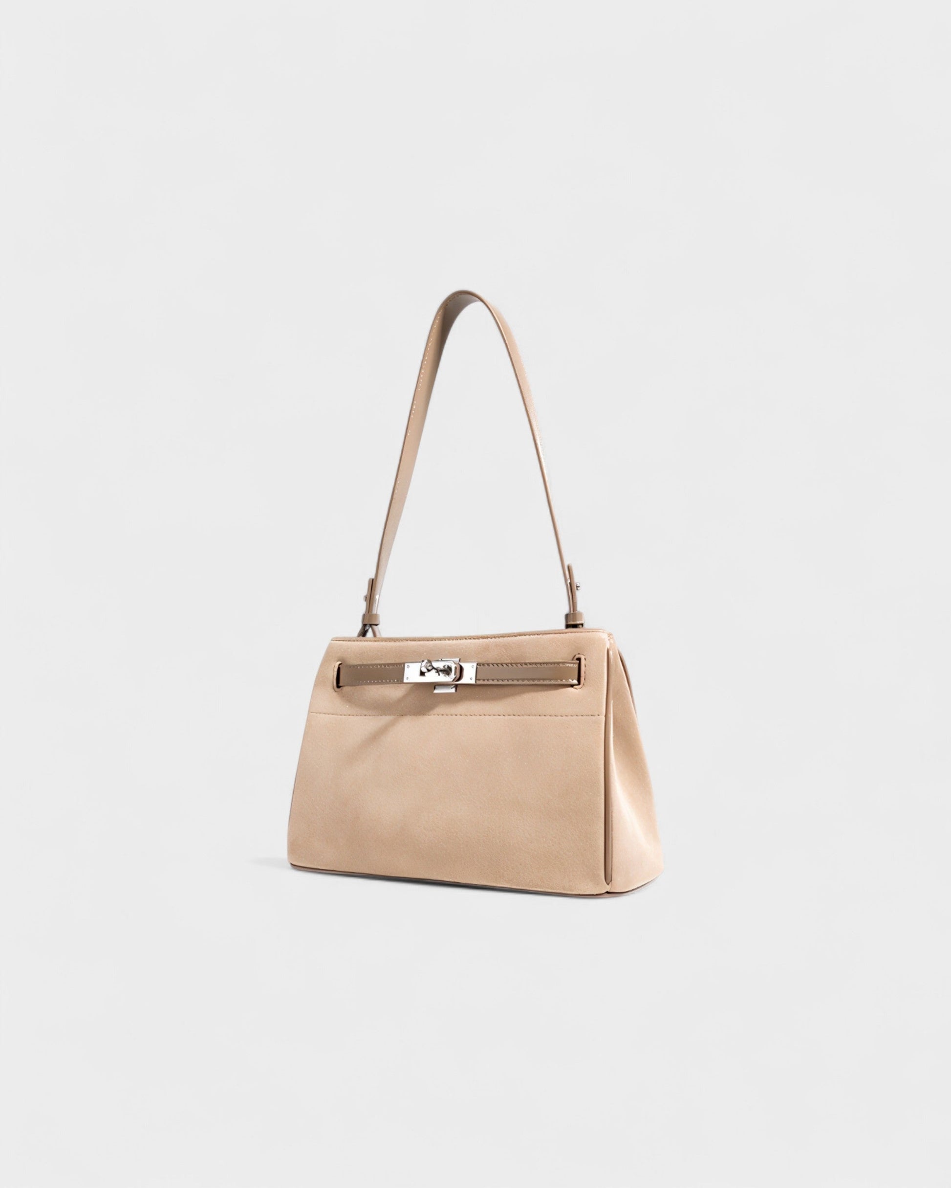 NINYA Faux Suede & Leather Handbag