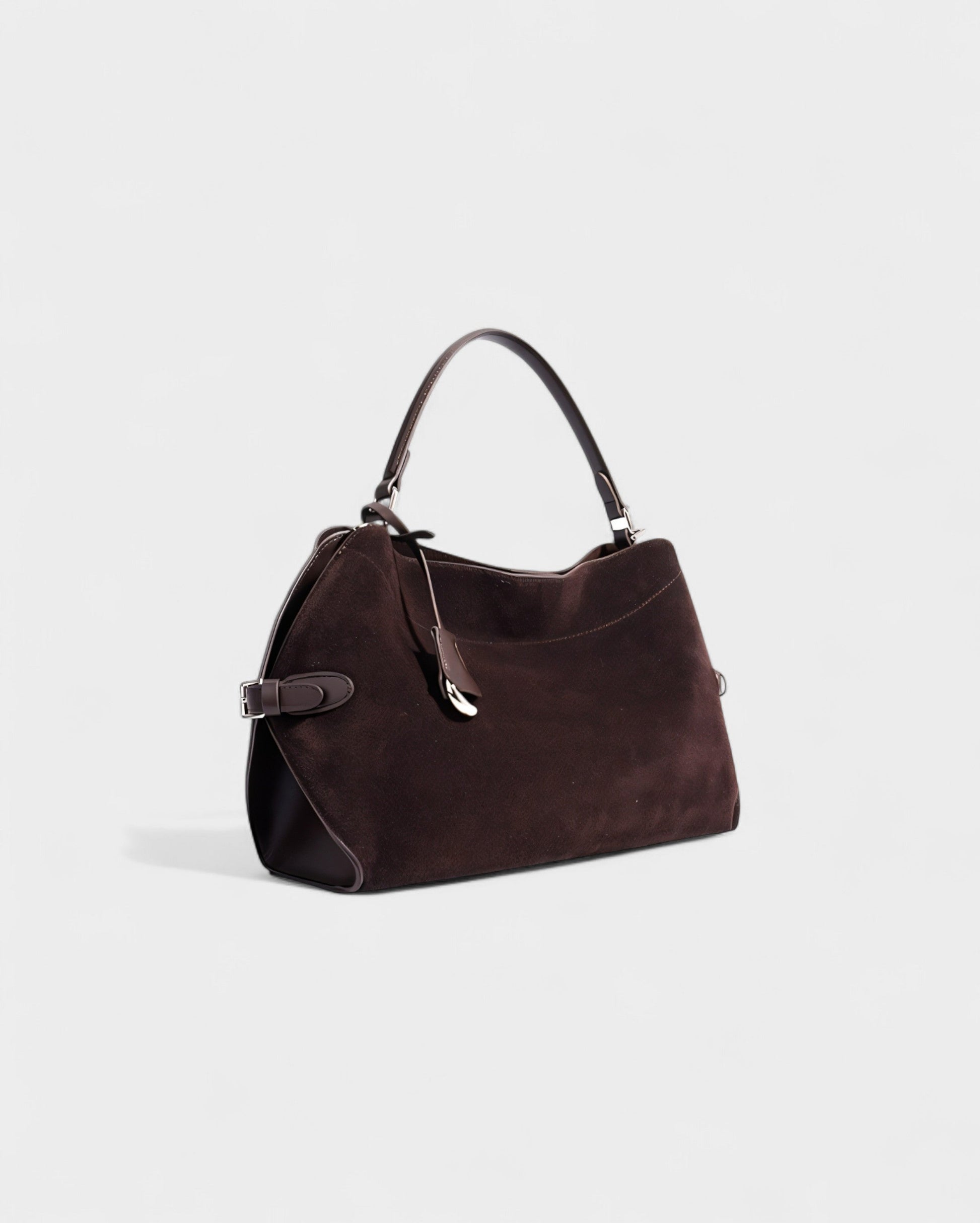 RIZANA Faux Suede Satchel Bag
