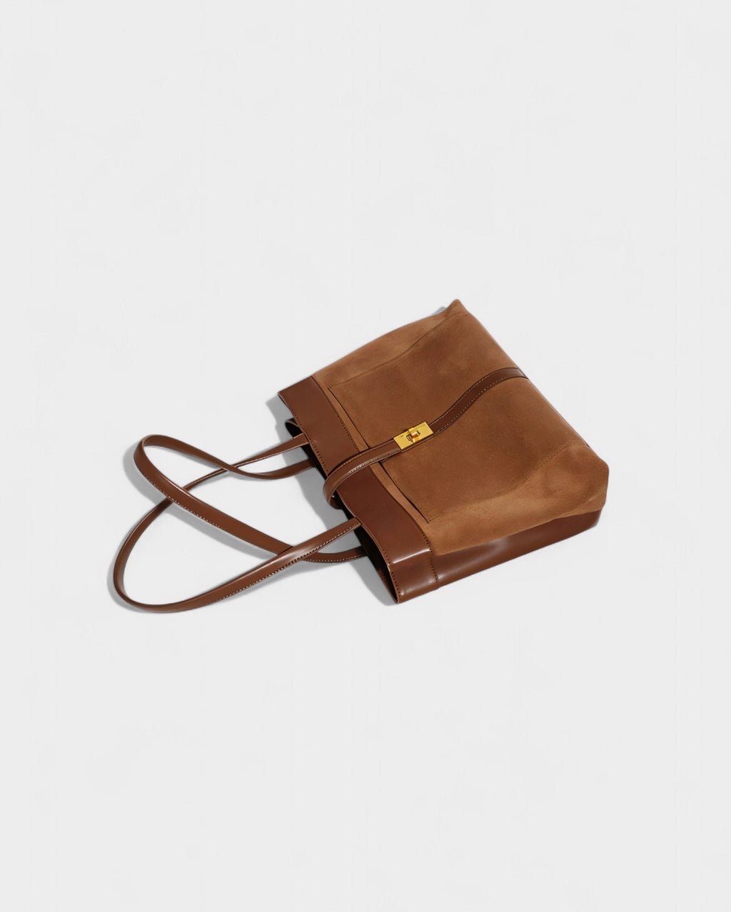 AMBRIA Suede Dual Handle Tote Bag