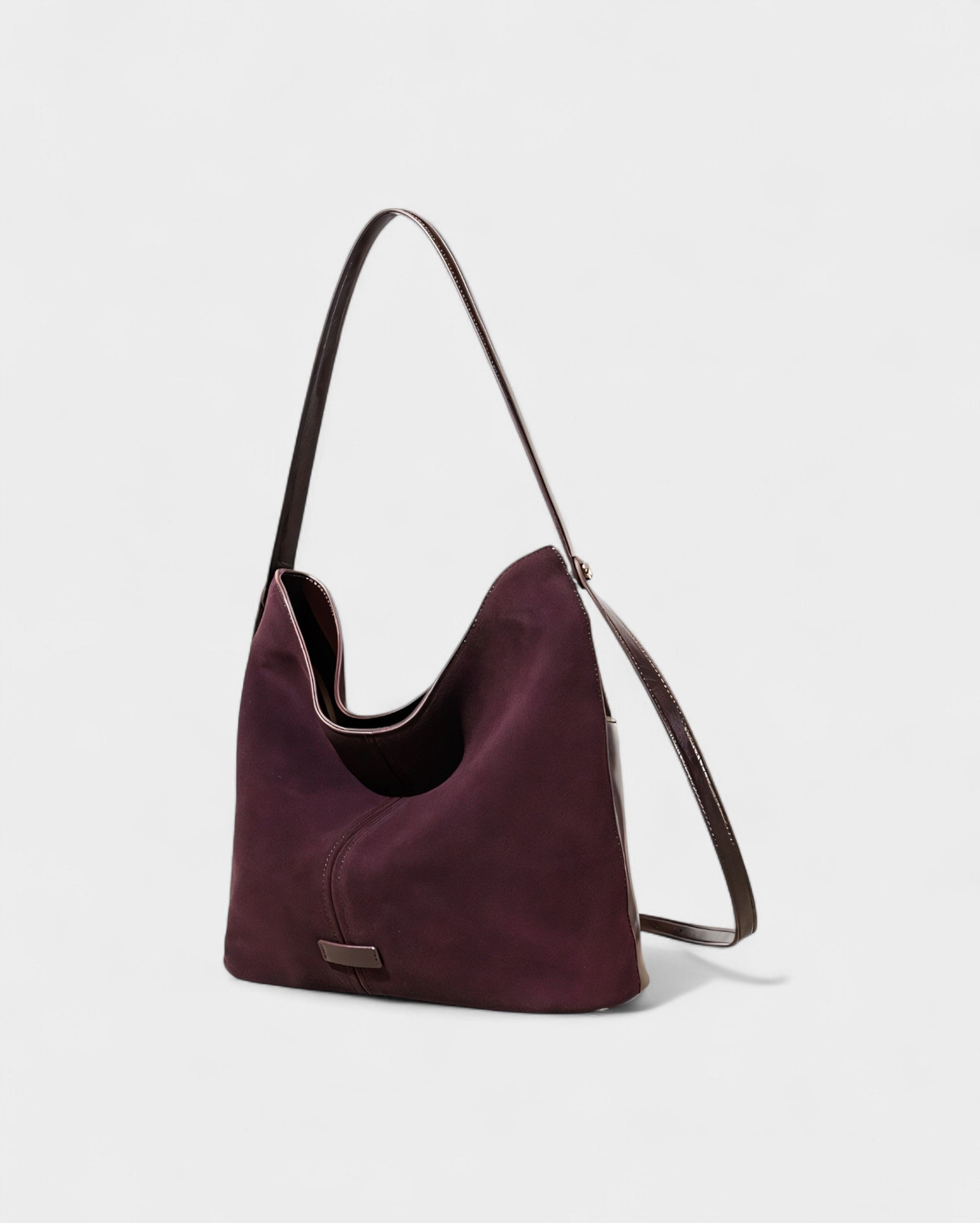 AYLIN Faux Suede Slouch Shoulder Bag
