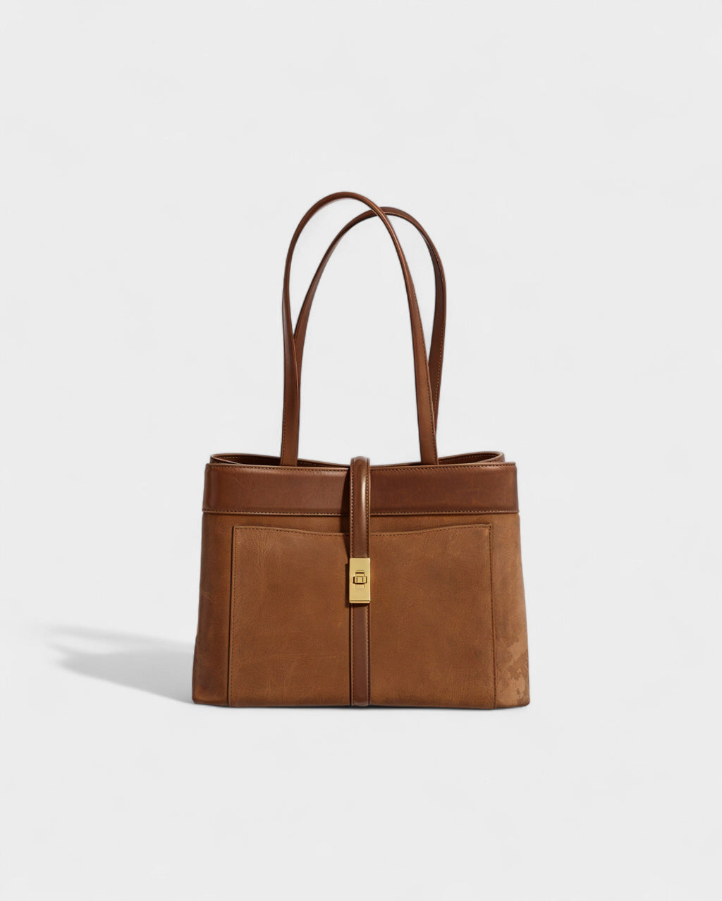 AMBRIA Suede Dual Handle Tote Bag