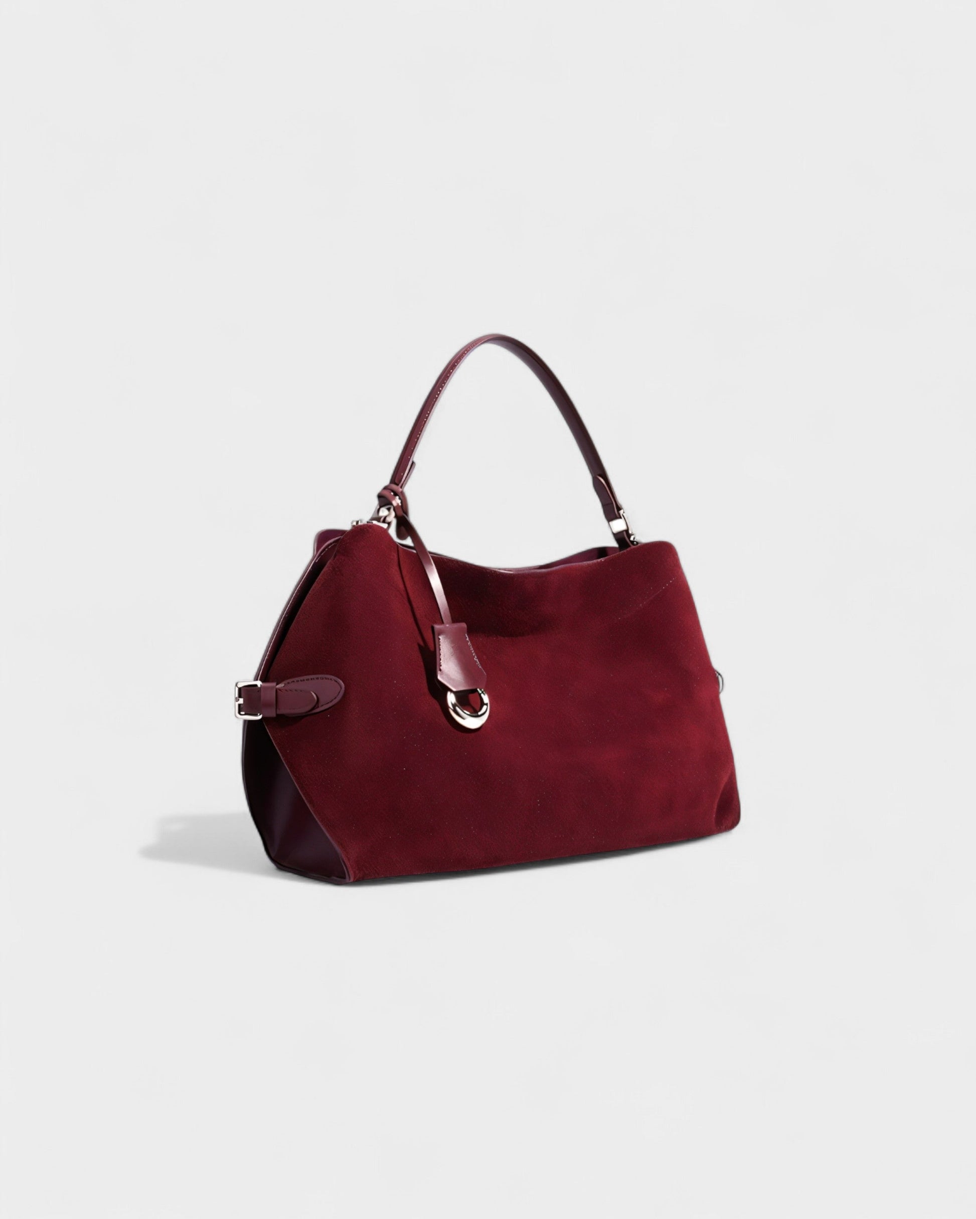 RIZANA Faux Suede Satchel Bag
