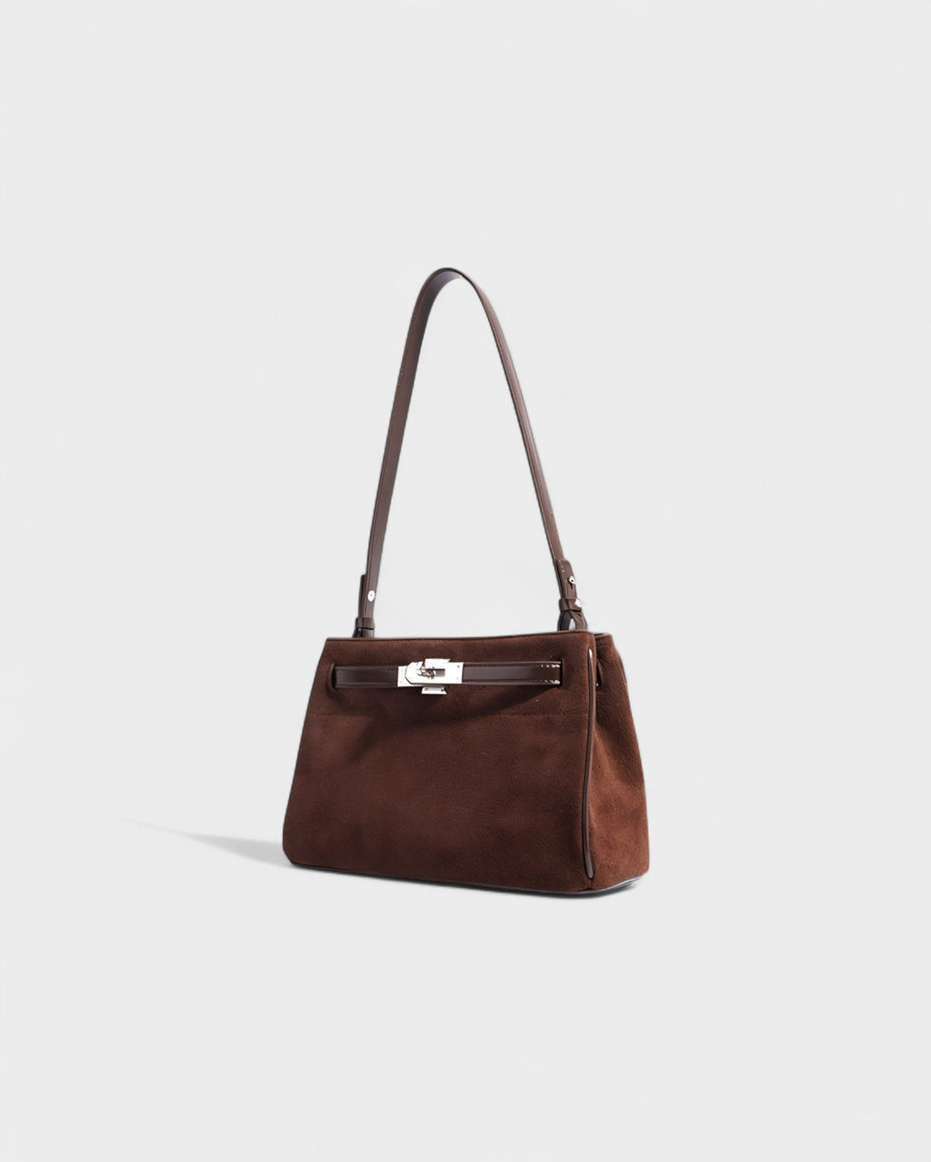 NINYA Faux Suede & Leather Handbag