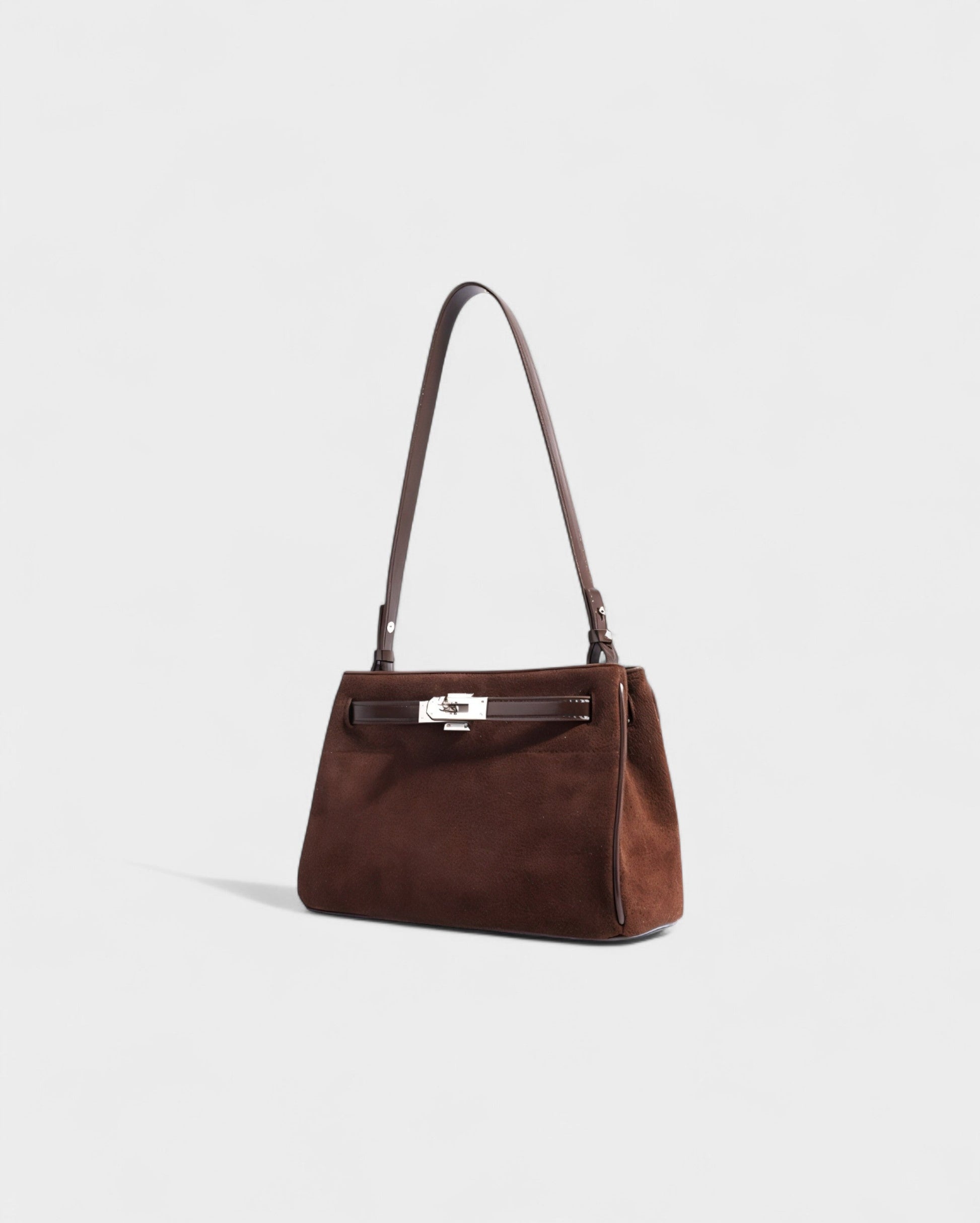 NINYA Faux Suede & Leather Handbag