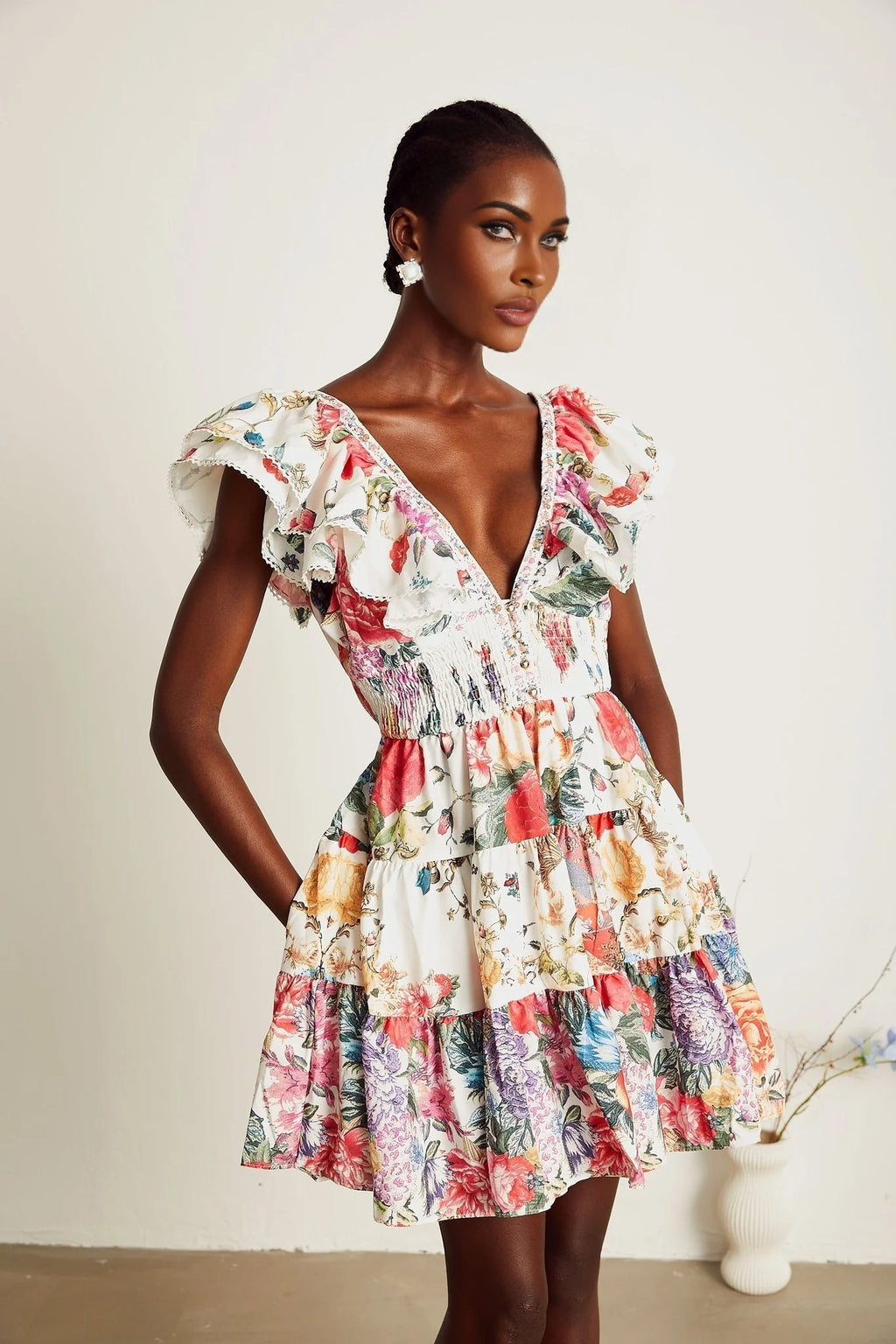 Beatrice - Crystal Embellished Mini Dress