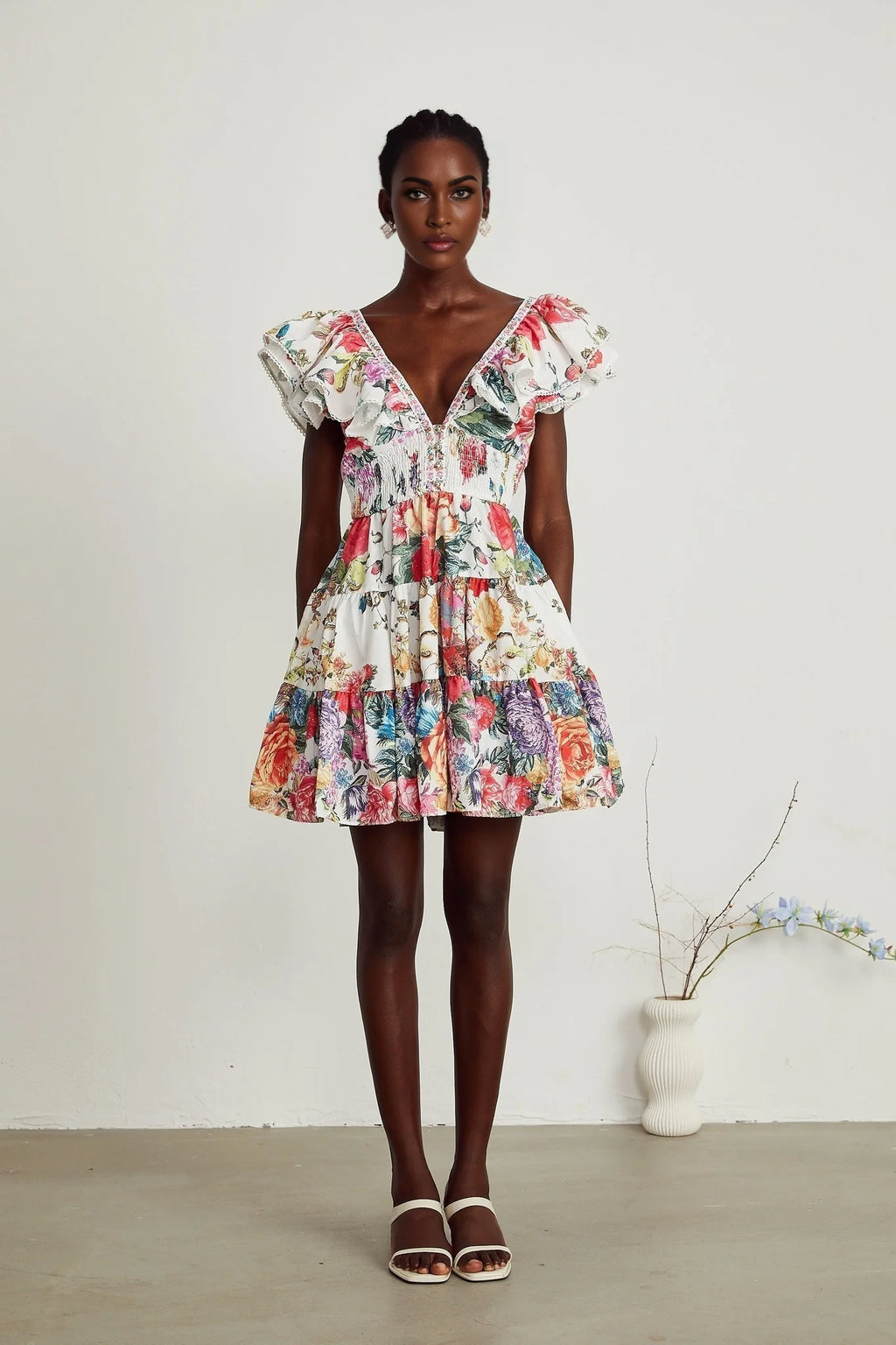 Beatrice - Crystal Embellished Mini Dress