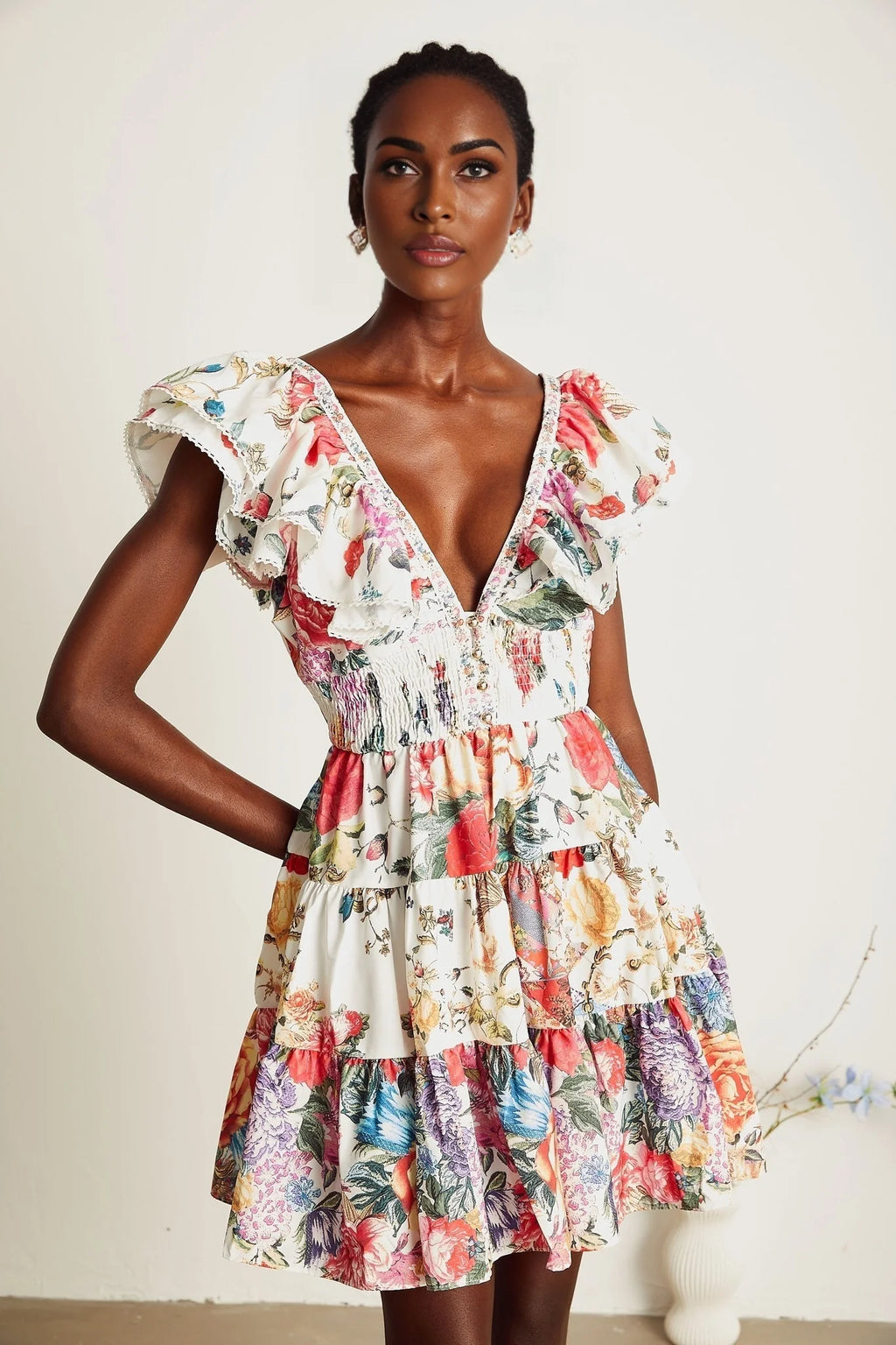 Beatrice - Crystal Embellished Mini Dress