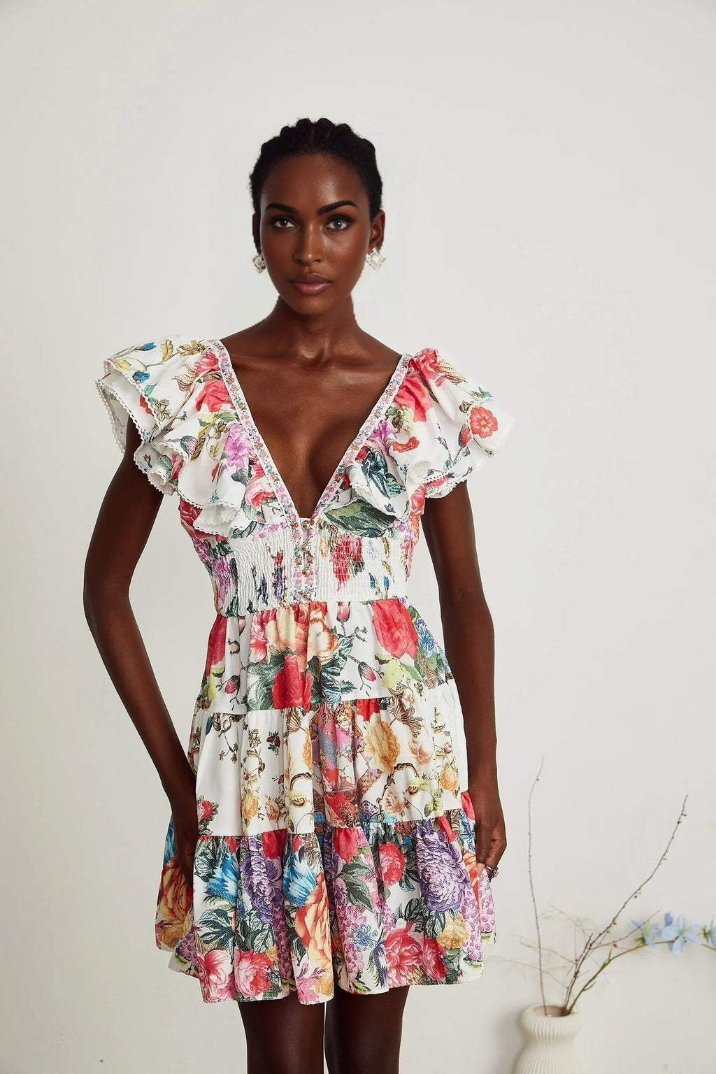 Beatrice - Crystal Embellished Mini Dress