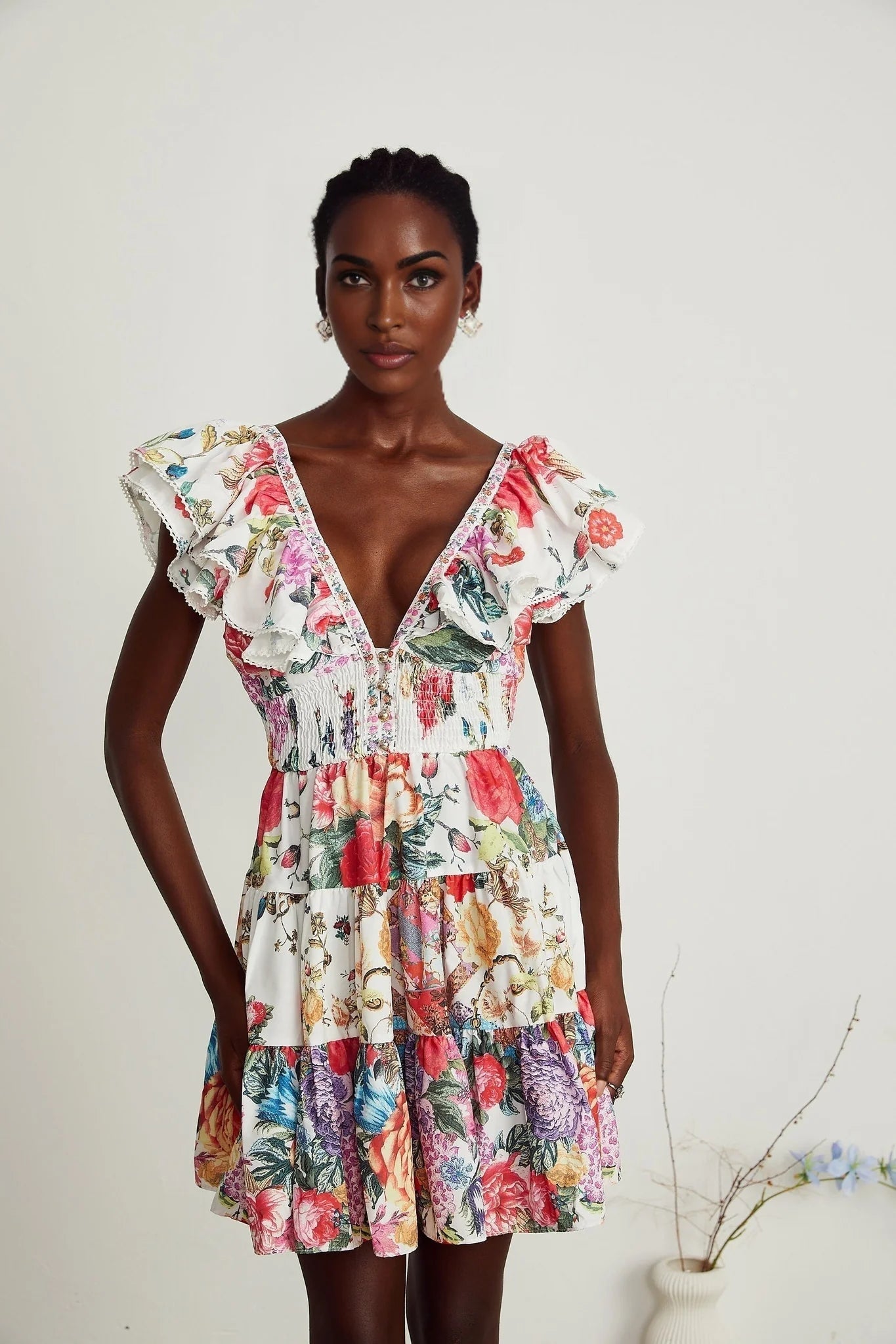 Beatrice - Crystal Embellished Mini Dress