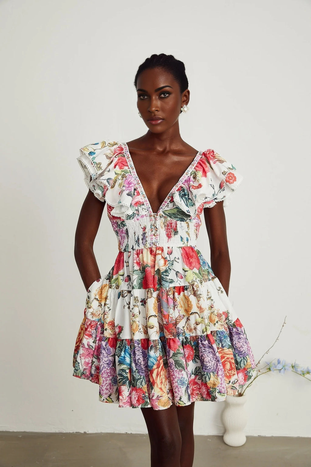 Beatrice - Crystal Embellished Mini Dress